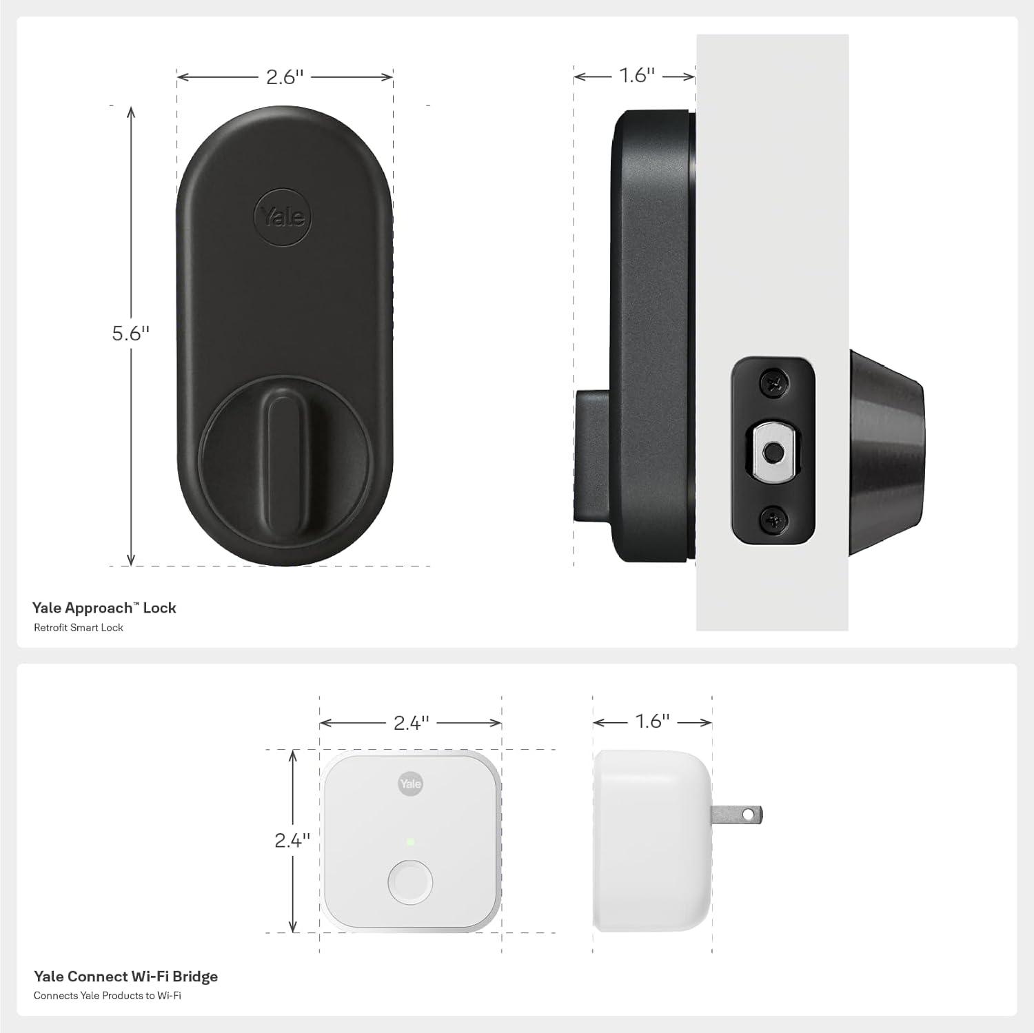 Black Suede Smart Wi-Fi Retrofit Electronic Deadbolt Lock