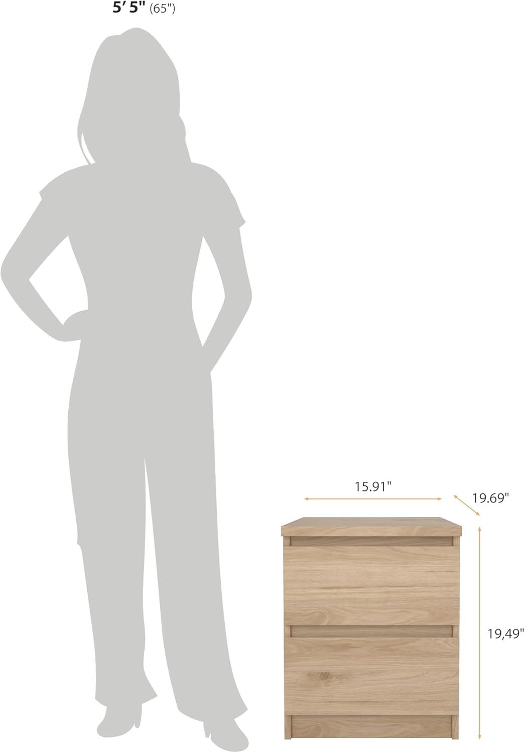 Tvilum, Scottsdale 2 Drawer Nightstand, Jackson Hickory
