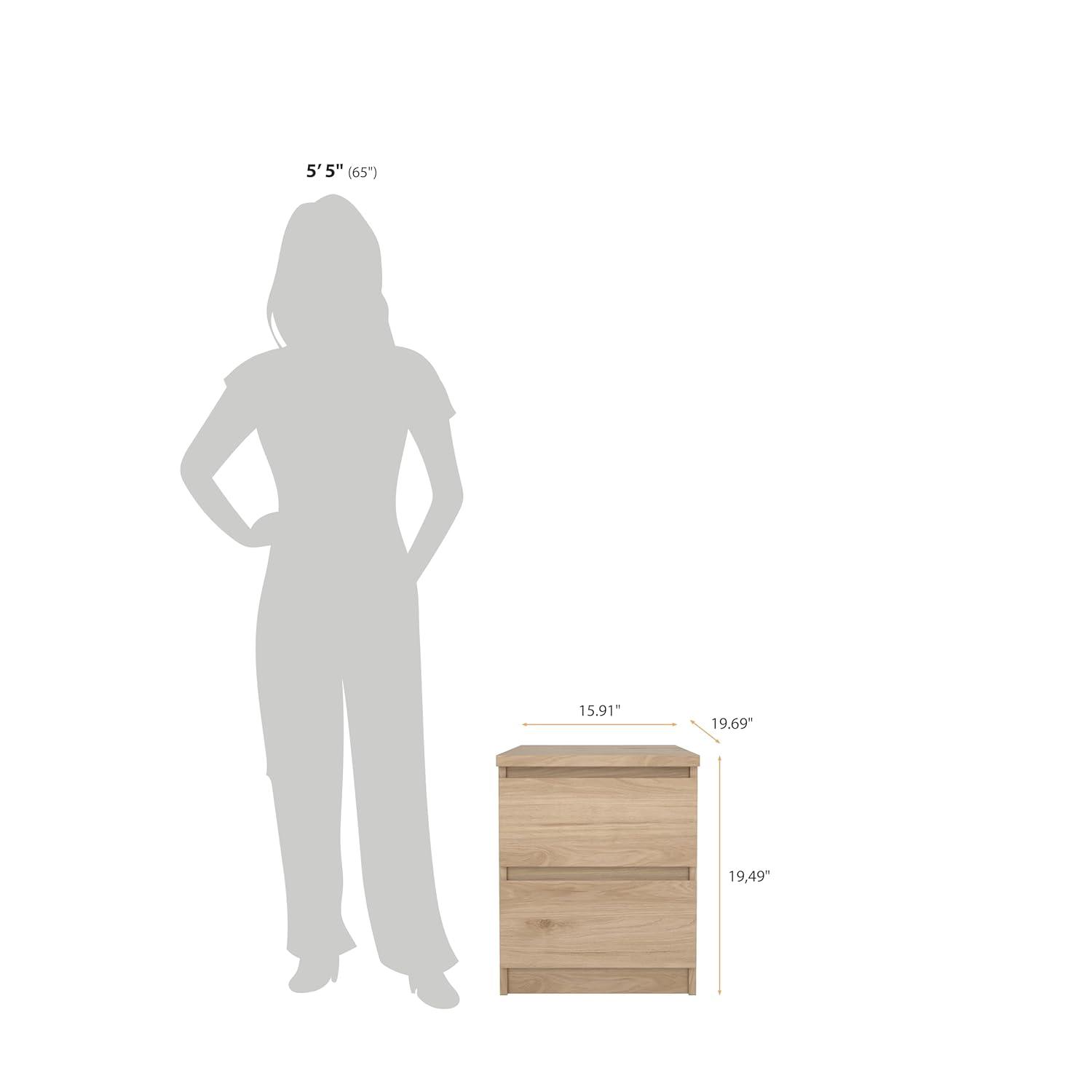 Tvilum, Scottsdale 2 Drawer Nightstand, Jackson Hickory