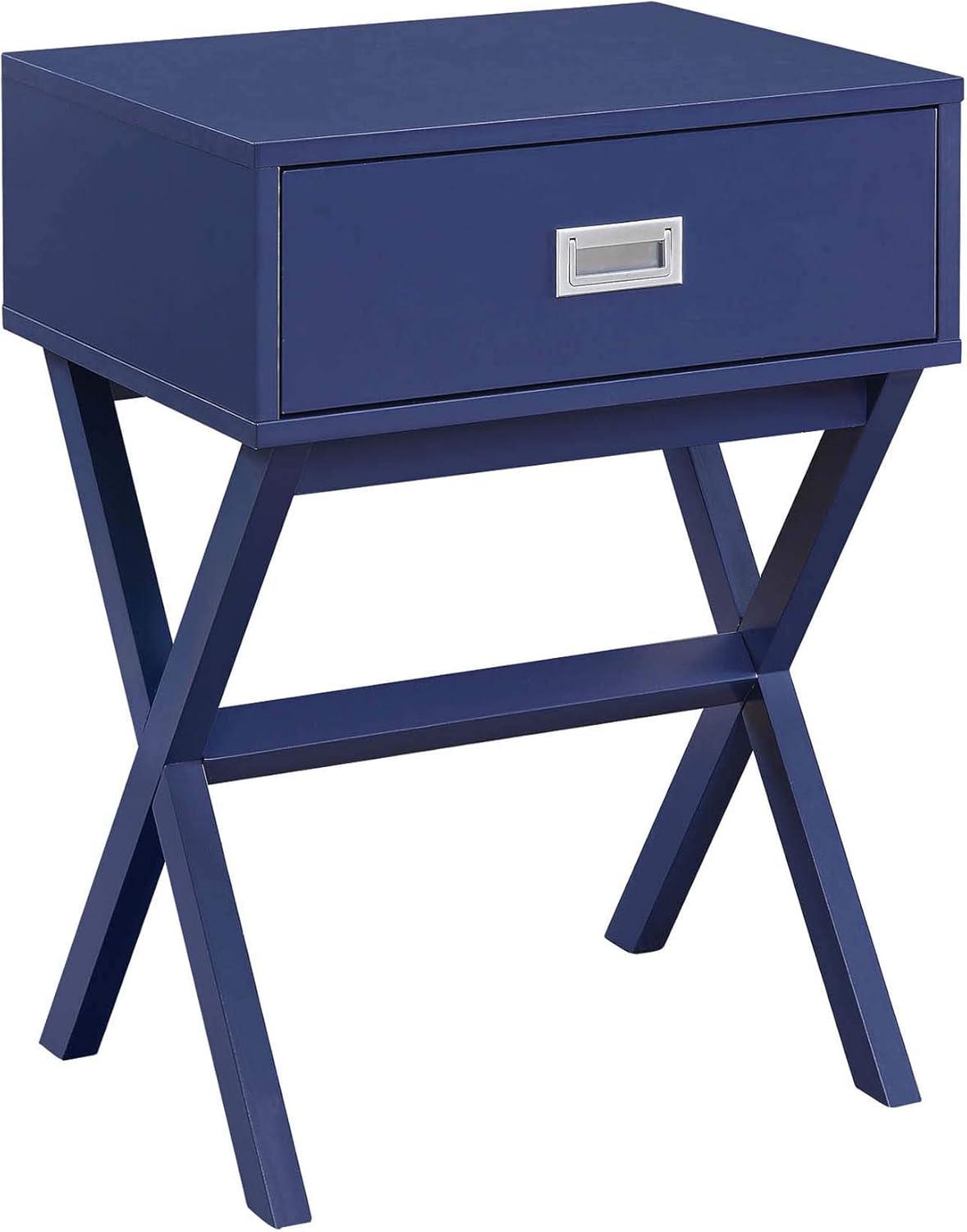 Convenience Concepts Designs2Go Landon 1 Drawer End Table, Cobalt Blue