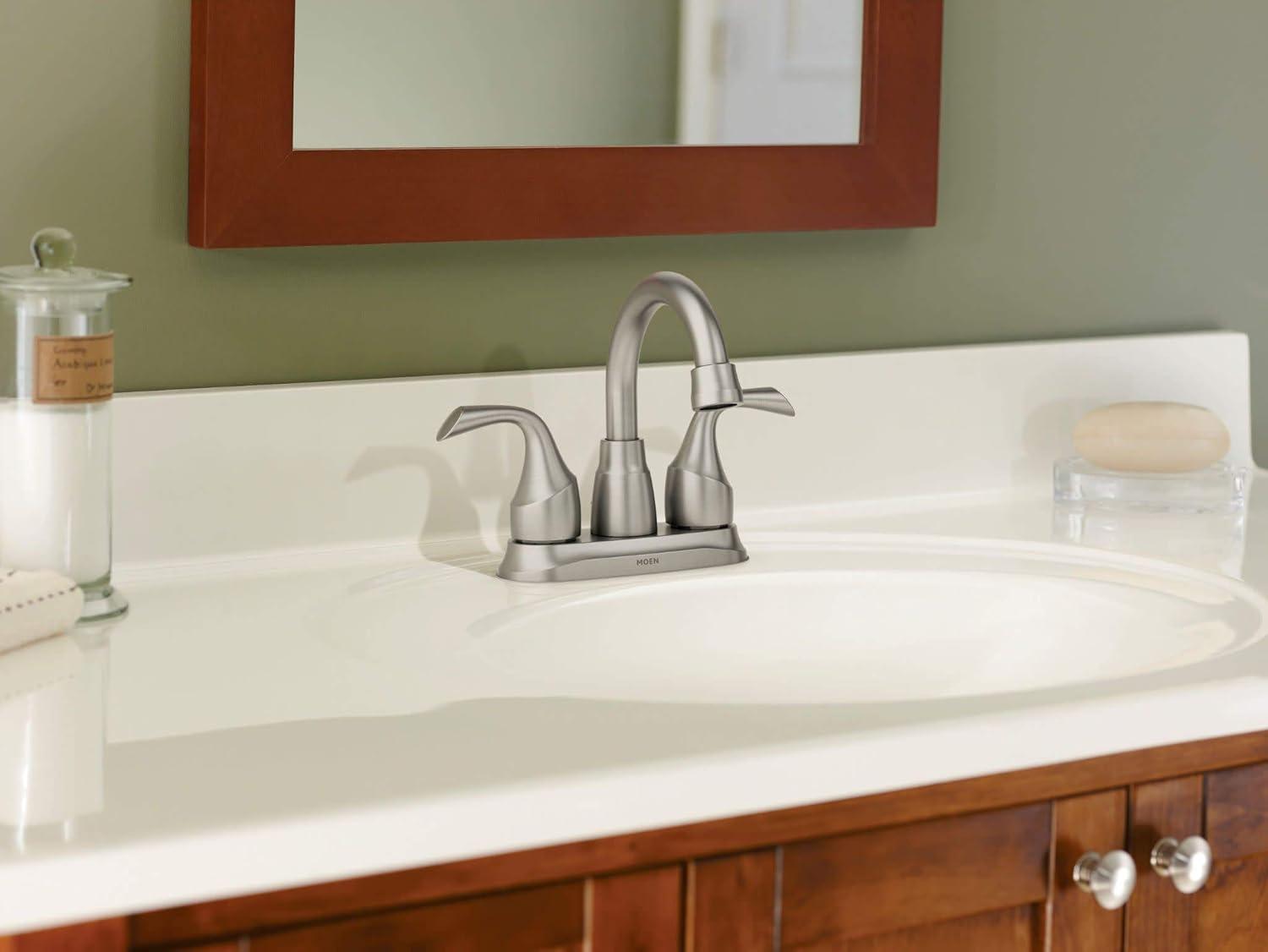 Moen Idora Centerset Bathroom Faucet with Drain Assembly 84115SRN
