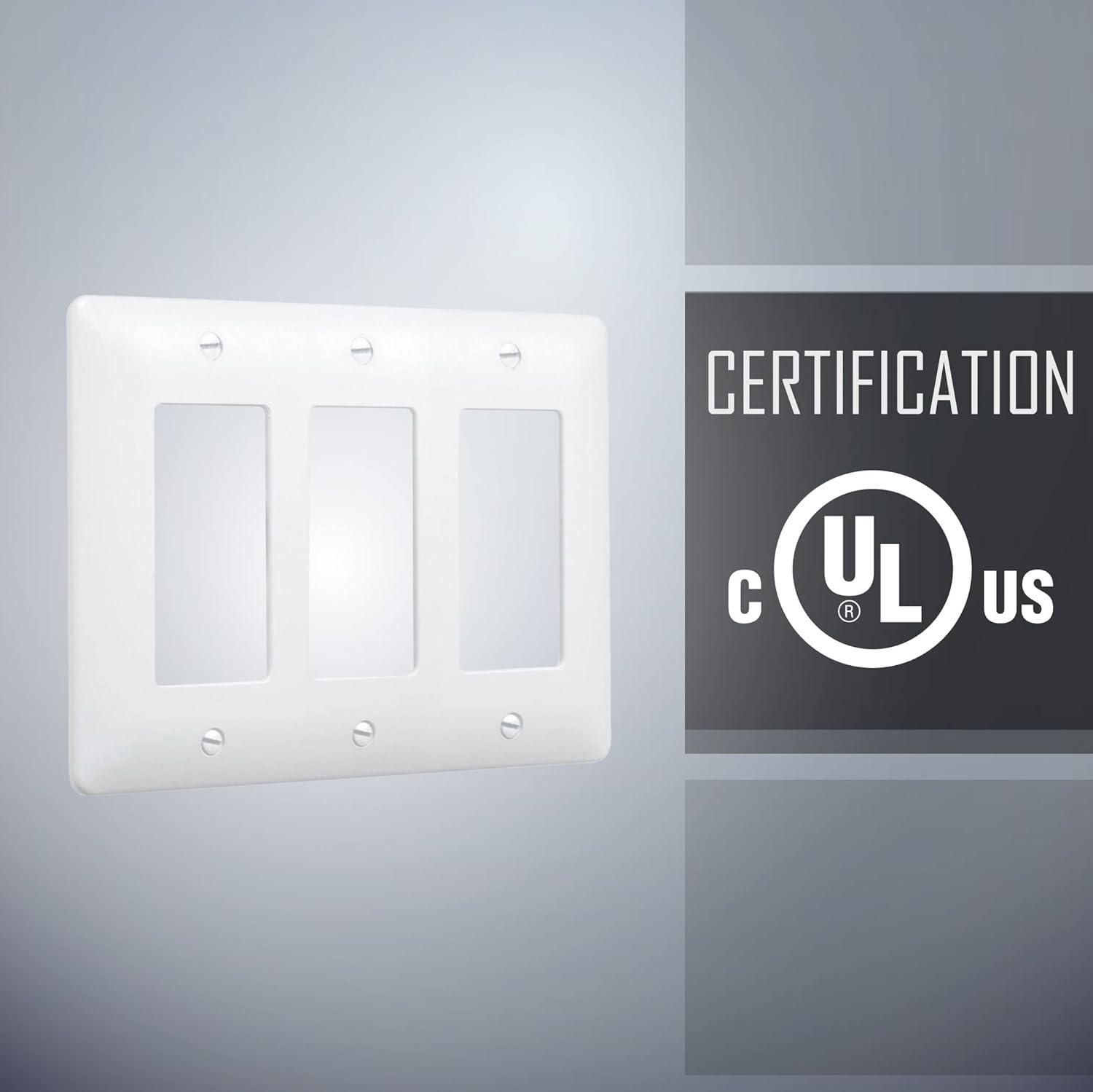 TayMac Masque 5000 Series Textured White 2 gang Plastic Decorator Wall Plate 1 pk