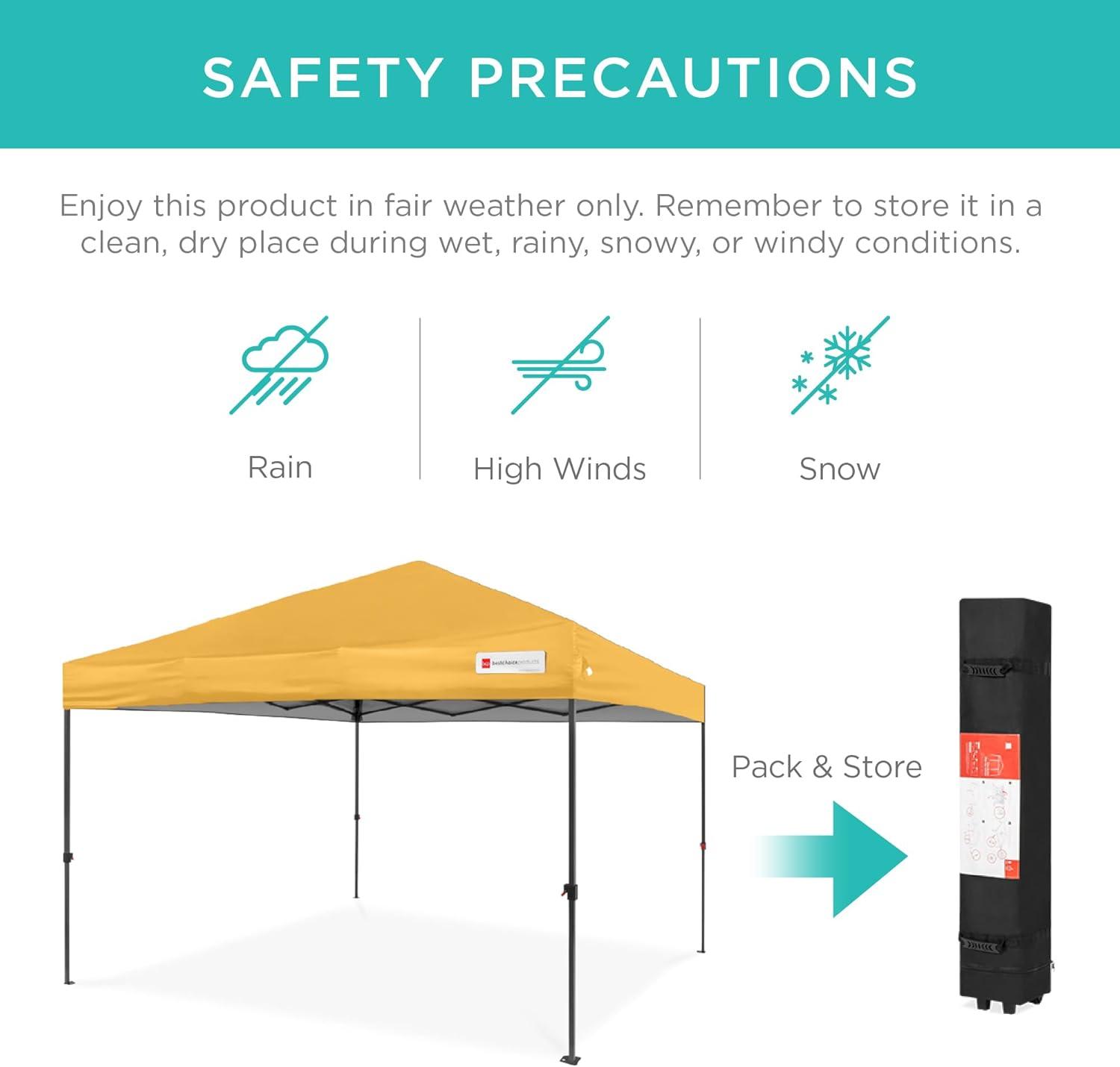 Best Choice Products Easy Setup Pop Up Canopy W/ 1-Button Setup, Wheeled Case, 4 Weight Bags & Reviews | Wayfair