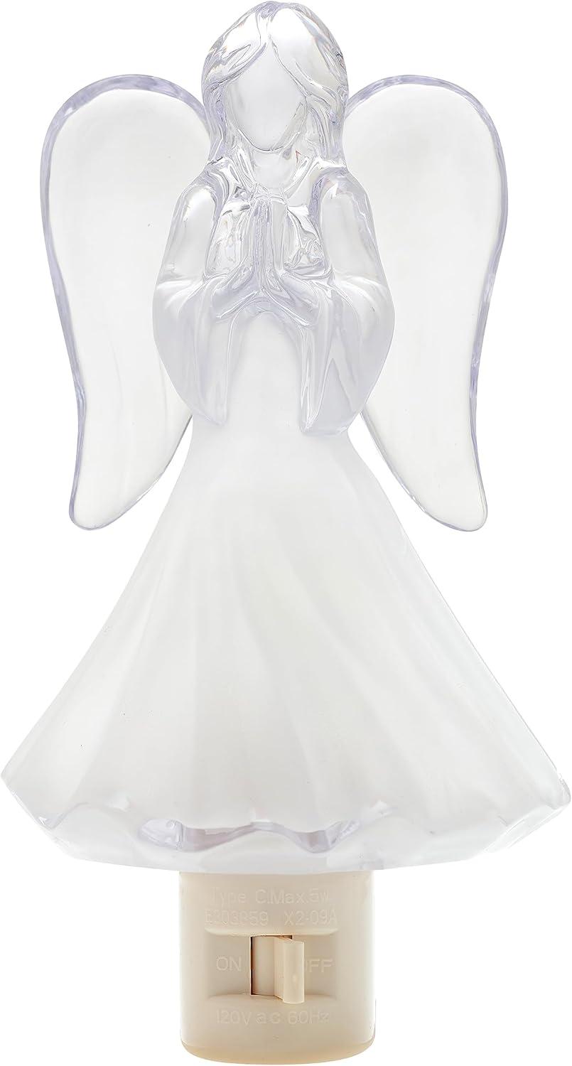 Creative Hobbies Heavenly Glow Angel Night Light - Includes 5W C7 and Rotational Socket with On/Off Switch