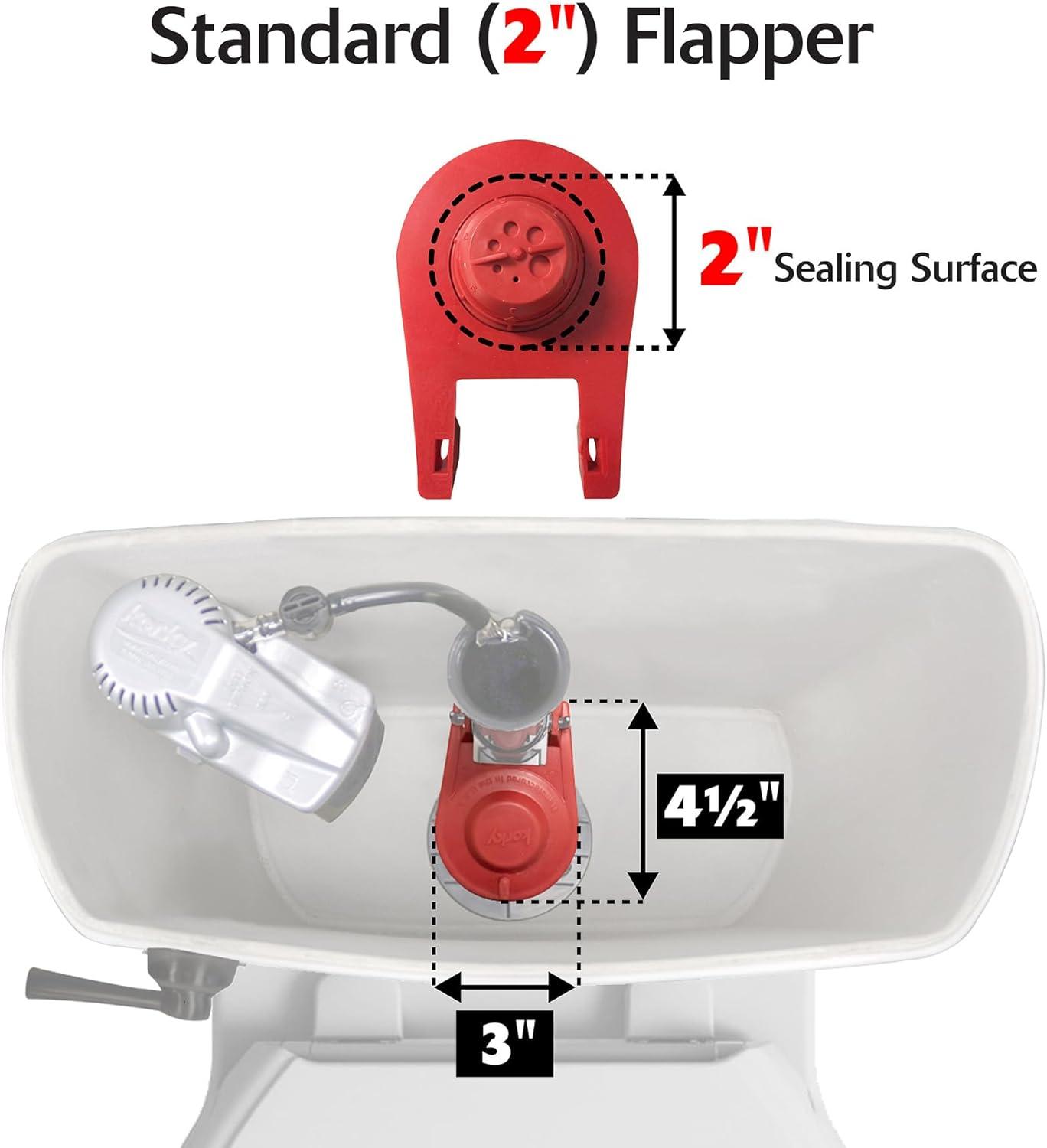 Korky QuietFILL Fill Valve and 2 inch Rubber Toilet Flapper Kit, 0.6 lb (818)
