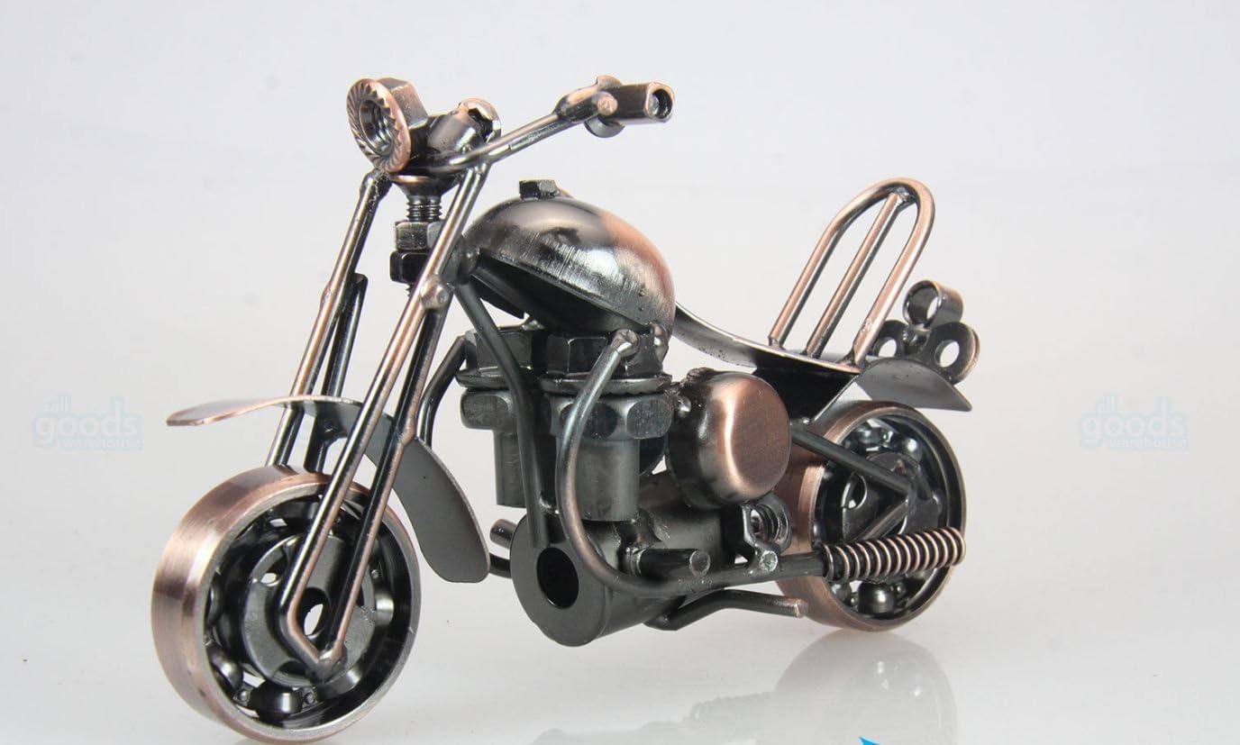 Trebisky Metal Motorcycle Decor Figurine Iron Motorcycle Sculpture Desk Decor Art Gift Vintage Home Office Decor Birthday for Men Friend Dad Son Him (Chopper)