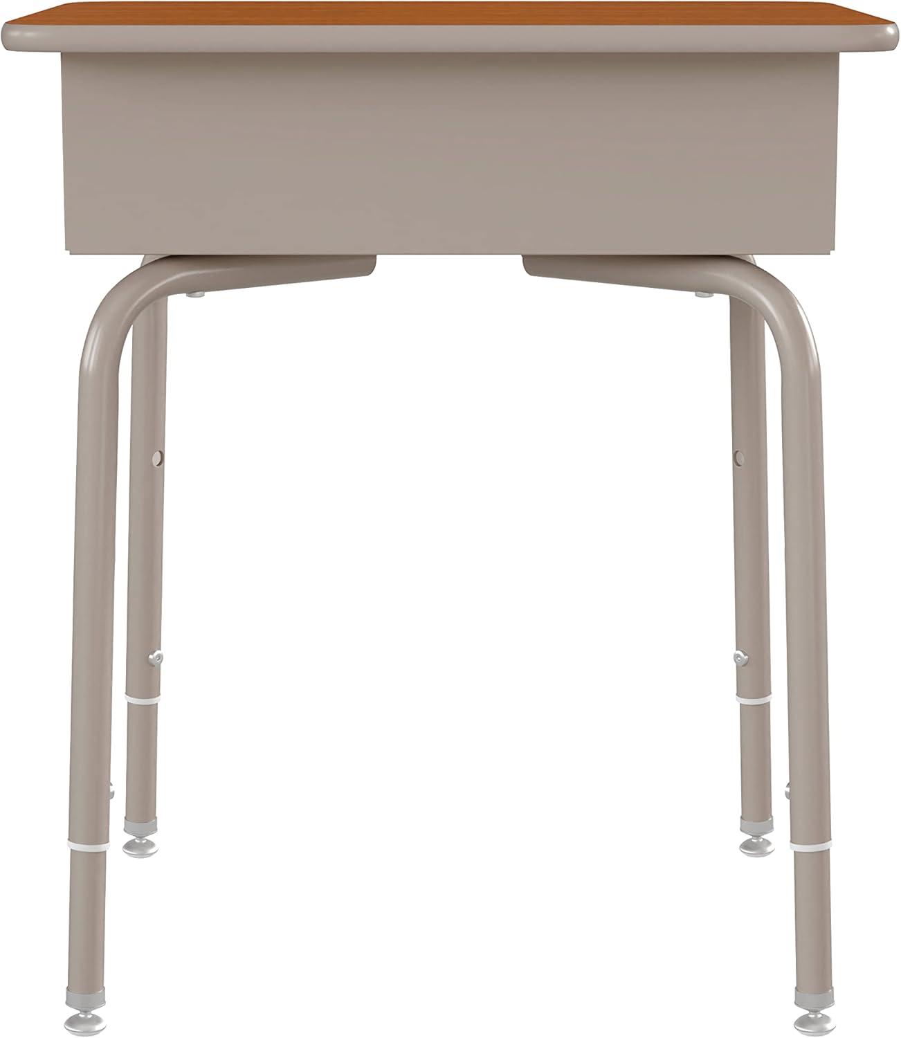 Flash Furniture Goddard Height-Adjustable Open Front Student Desk with Metal Book Box