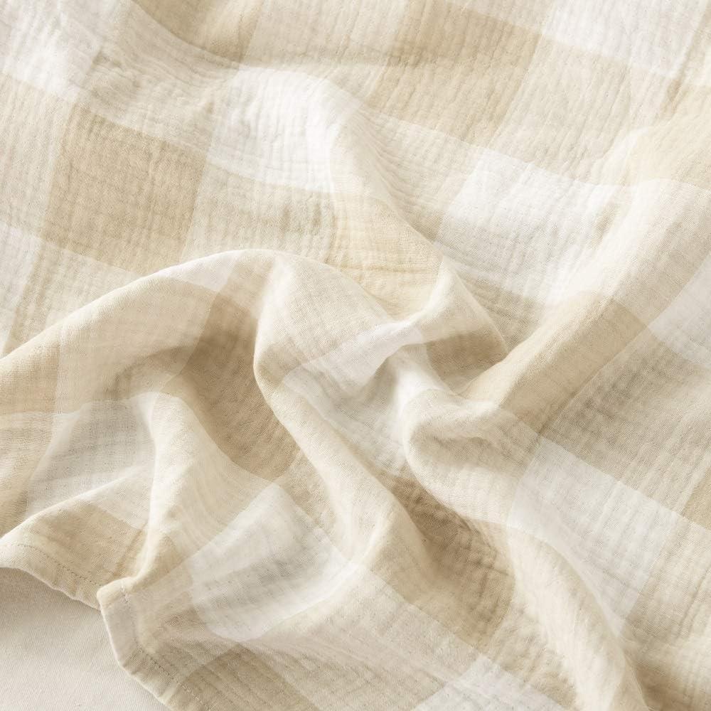 100% Cotton 4 Layers Muslin Gauze Throw Blanket