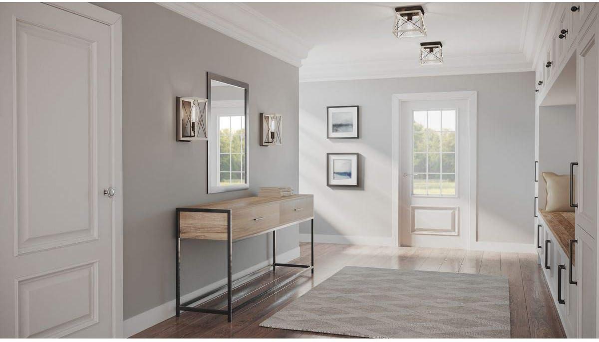 Progress Lighting, Briarwood, 1-Light Wall Sconce, Graphite, Faux Wood, Collection: Briarwood 1-Light Wall Sconce