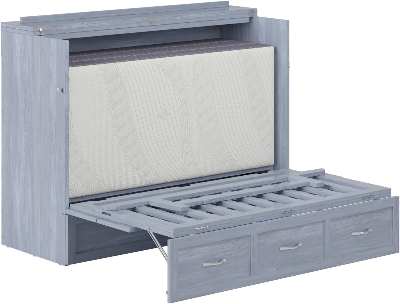 Full Northfield Murphy Bed Chest in Driftwood Grey