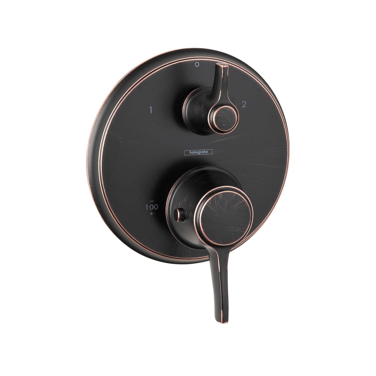 Ecostat C Thermostatic Volume Control and Diverter Faucet Trim with Lever Handle
