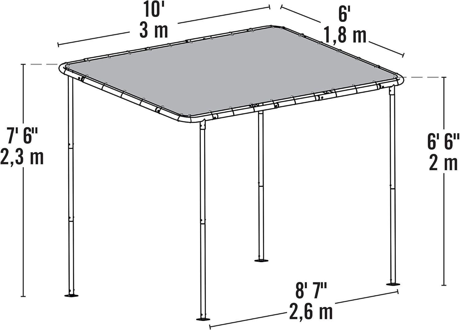 Shelterlogic 266100 10 x 6 ft. Solano Canopy