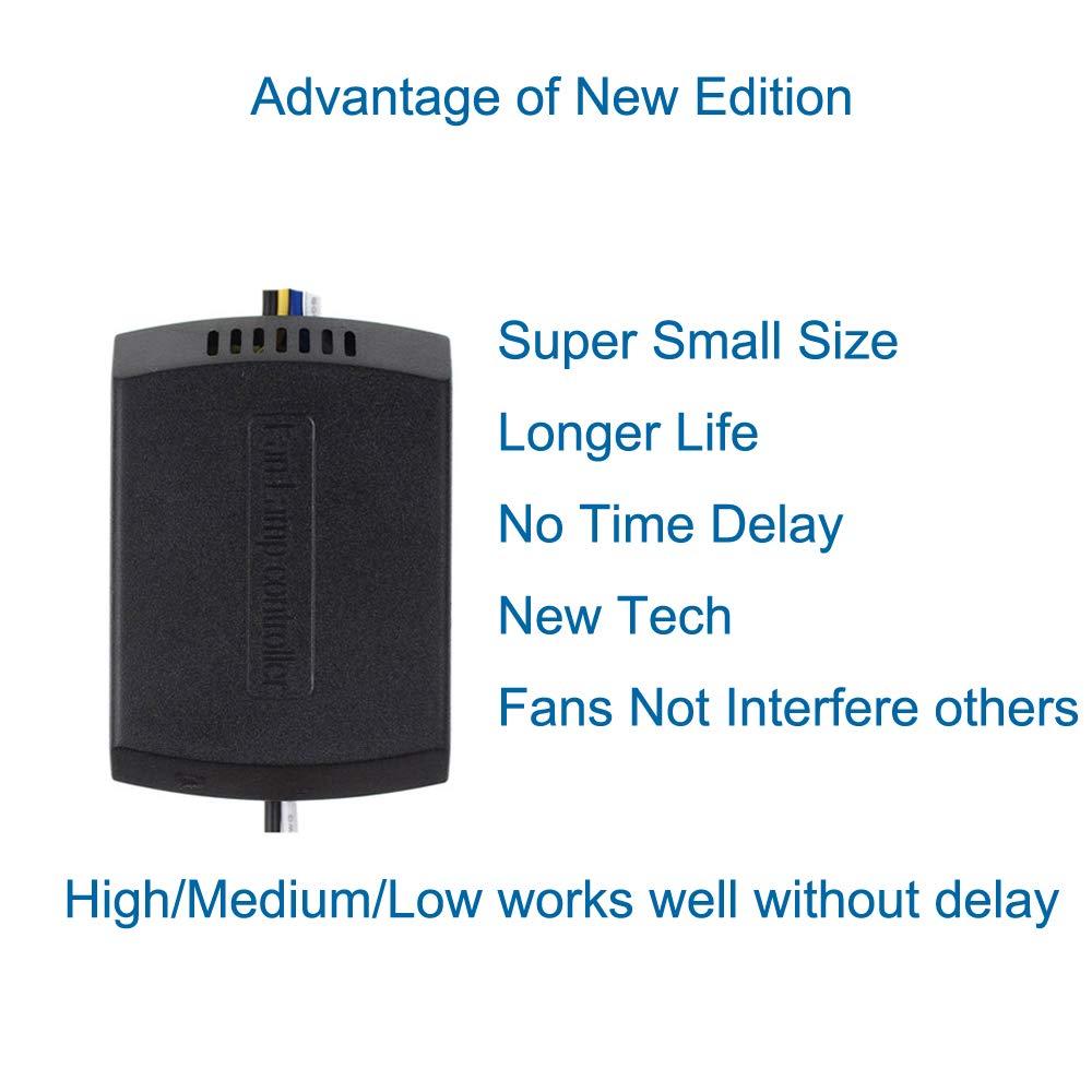 New Smaller Size Universal Ceiling Fans Light Remote Control Kit,3-in-1 Ceiling Fan Light Timing & Speed Remote for Hunter/Harbor Breeze/Westinghouse/Honeywell/Other Ceiling Fan lamp