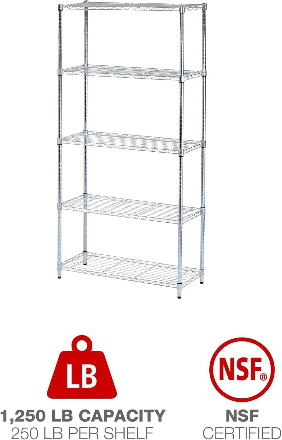 Residential 36'' W Steel Shelving Unit