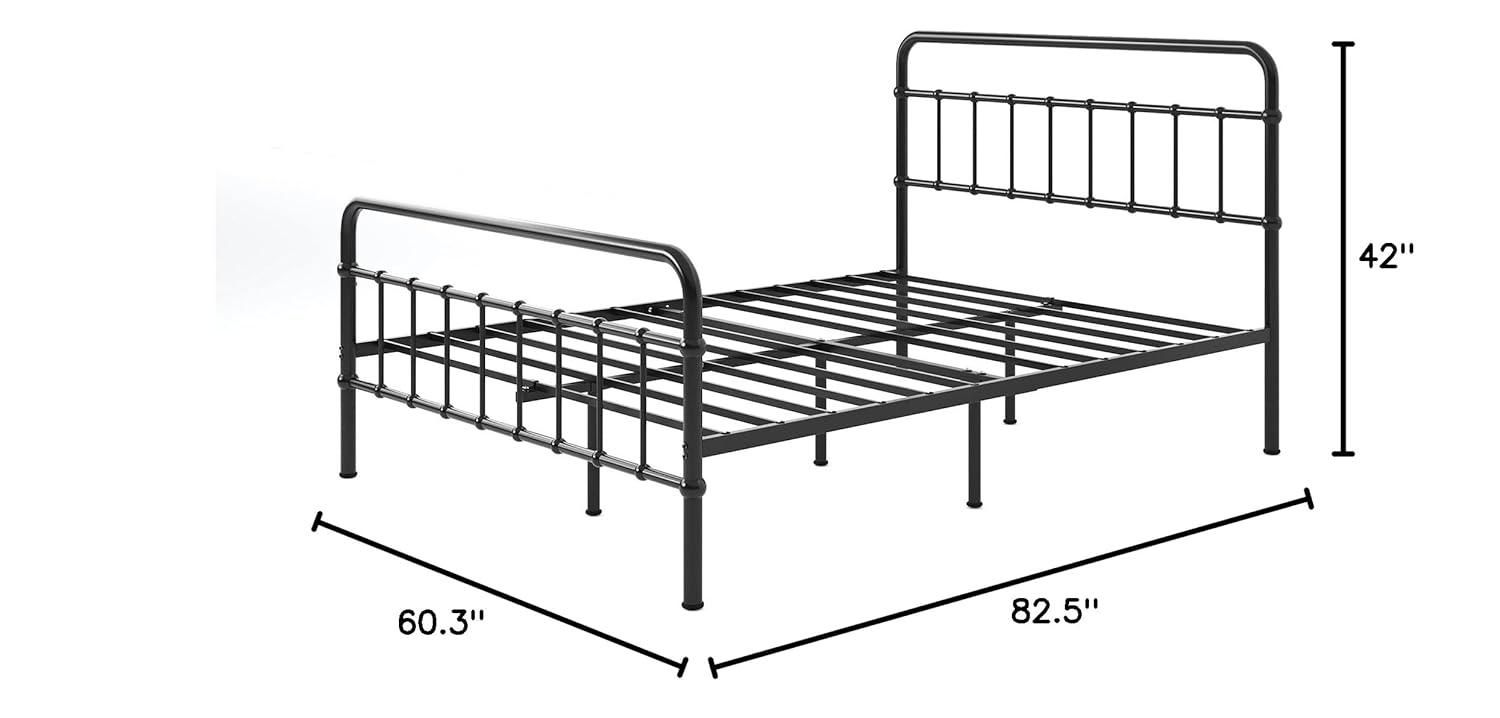Zinus Florence 42" Modern Farmhouse Metal Platform Bed