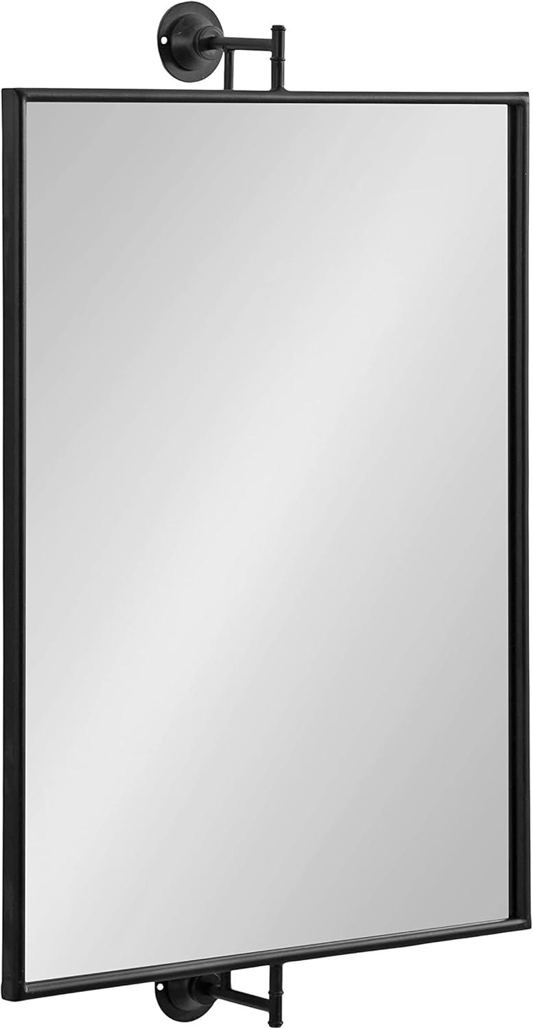 24"x40" Darbridge Rectangle Pivot Mirror Black - Kate & Laurel All Things Decor: Traditional Style, Wall Mounted, Includes Hardware