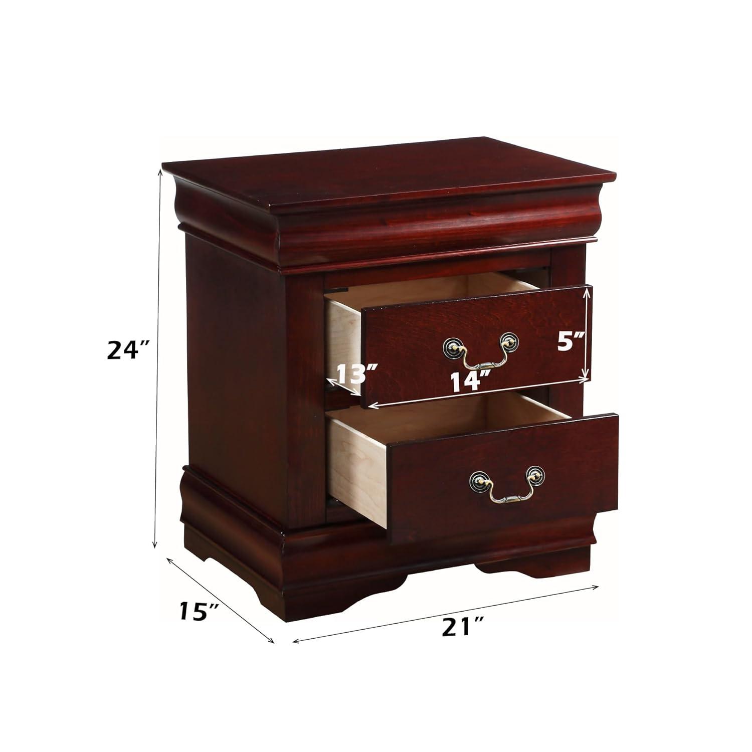 UBesGoo Nightstand in Cherry
