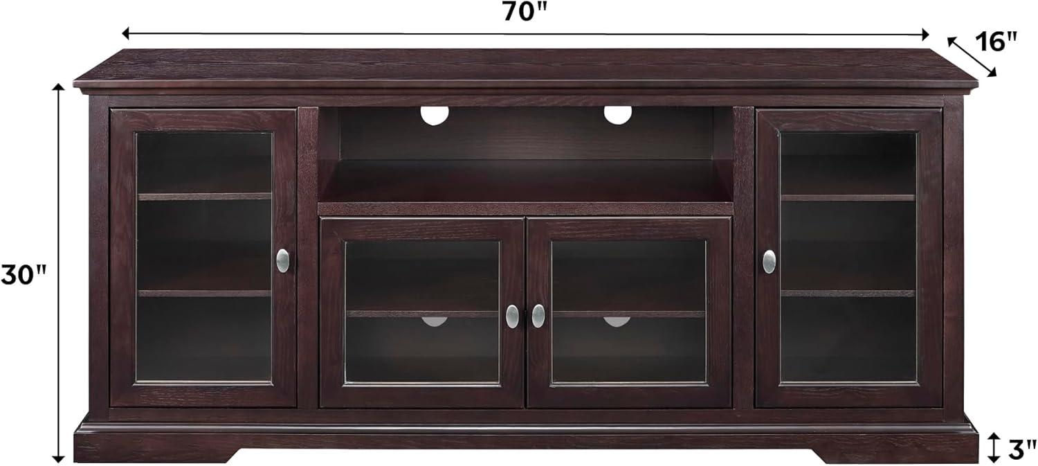 Walker Edison Contemporary Tall TV Stand for TVs up to 78", Black