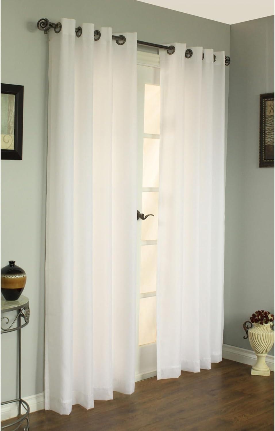 Galion Solid Color Semi-Sheer Thermal Grommet Single Curtain Panel