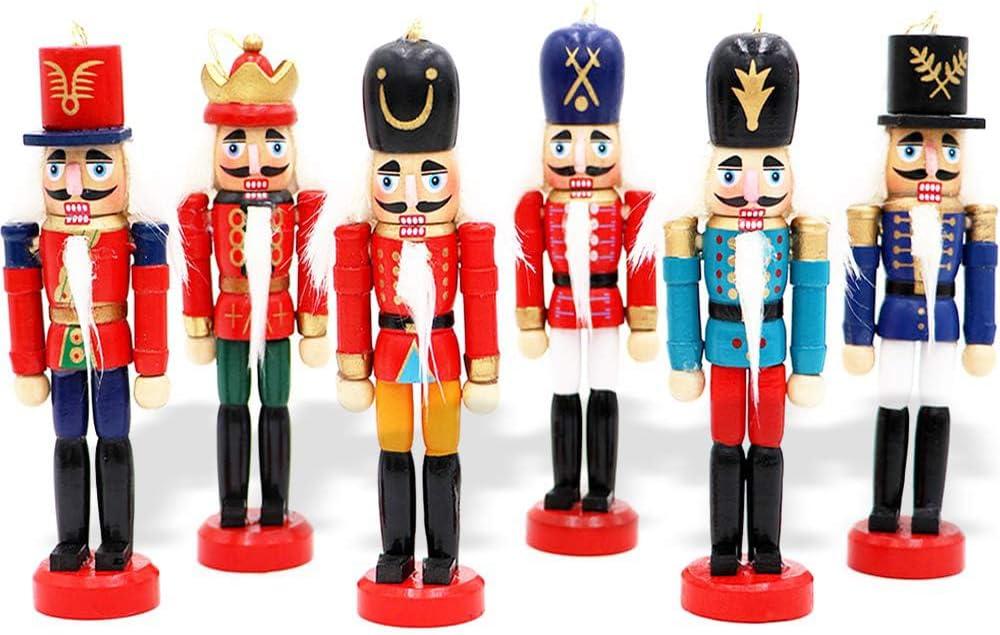 Multicolor 5-Inch Wooden Nutcracker Ornament Set