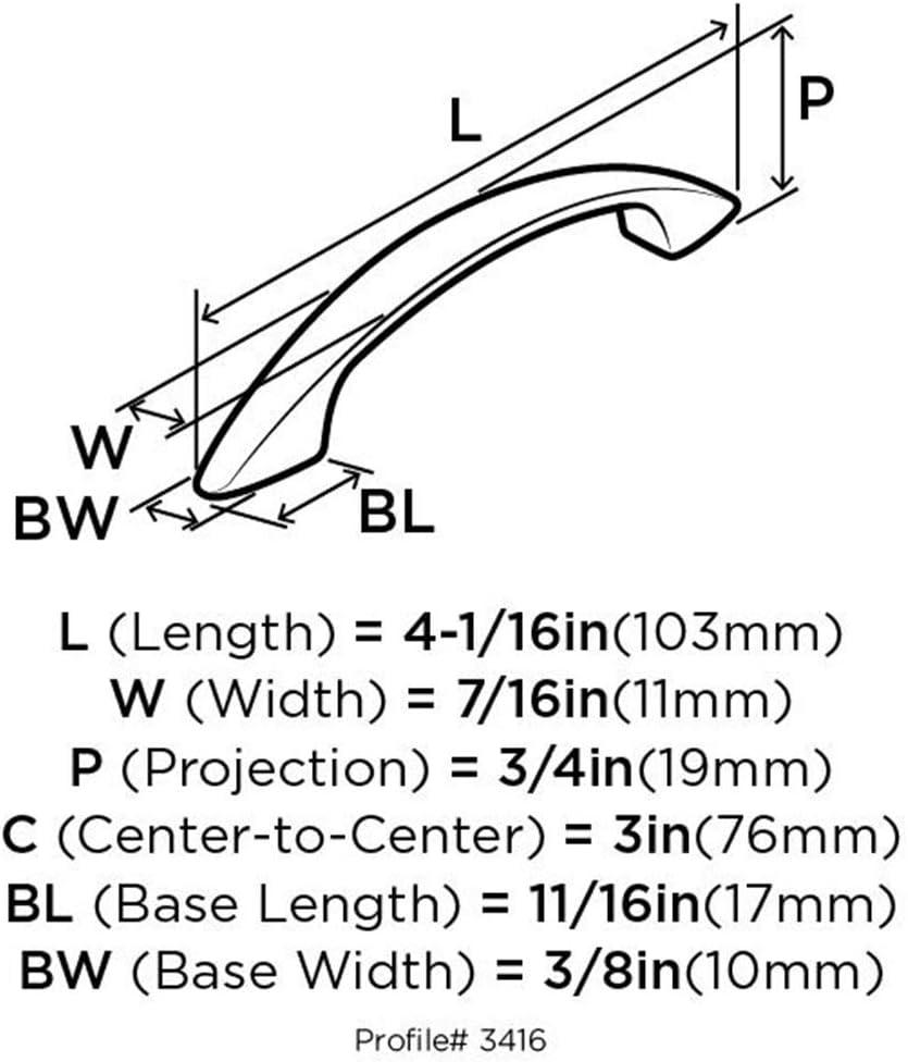 Allison 3" Center to Center Arch Pull