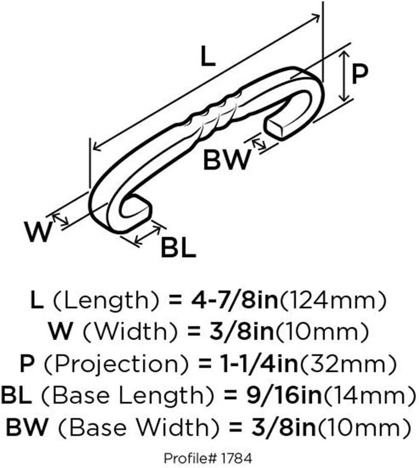 Satin Nickel 4-7/8" Traditional Cabinet Pull with Mounting Hardware