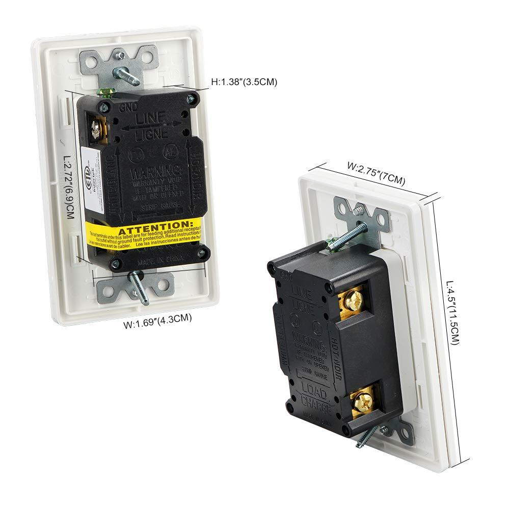 Leviton Smartlockpro Series 15A Self Test Tamper Resistant GFCI Outlet GFTR1-W