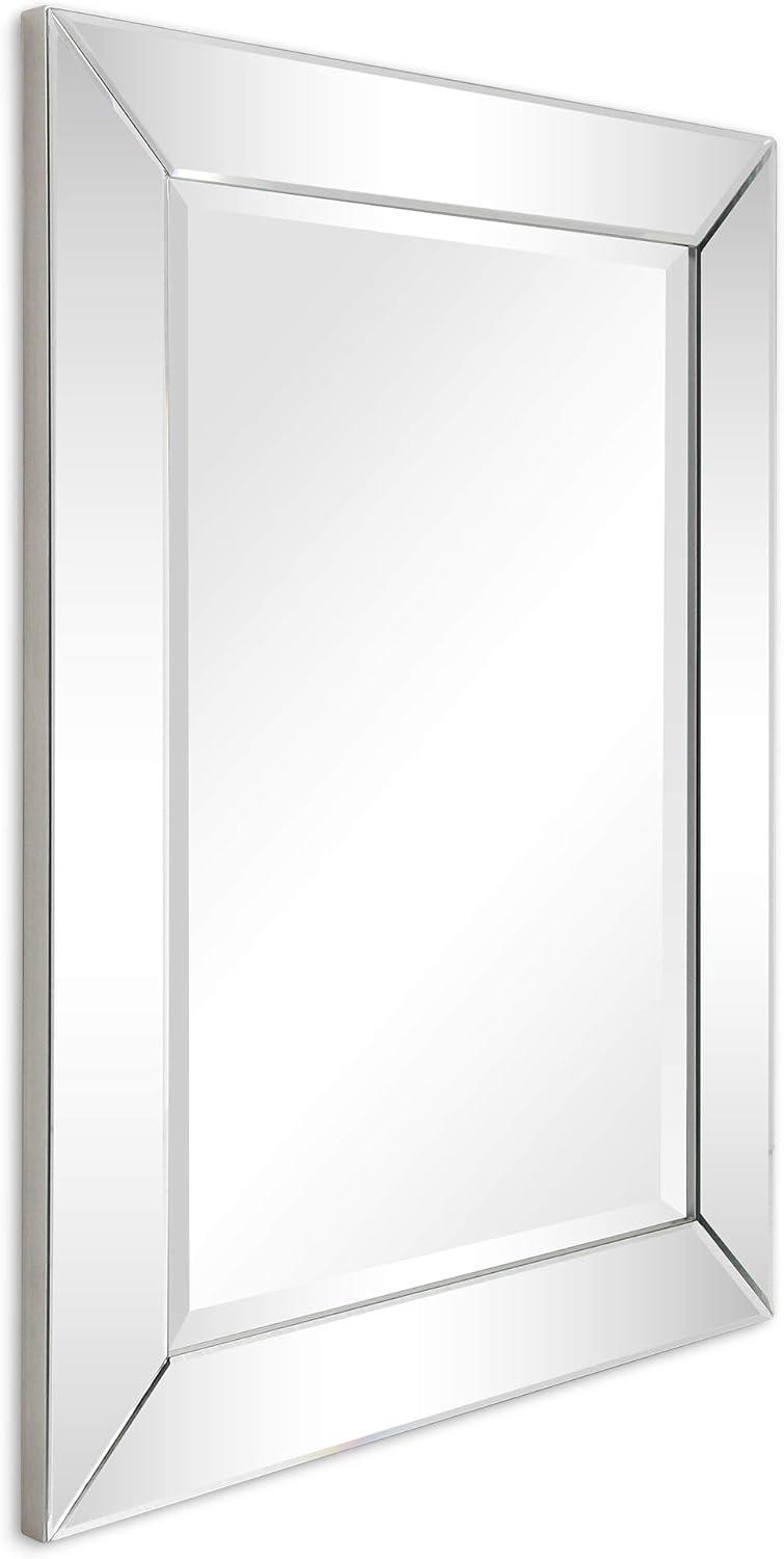 Empire Art Direct Modern Beveled Rectangular Wall Mirror,Bathroom,Bedroom,Living Room,Ready to Hang - 30 in. x 1.24 in. x 40 in.