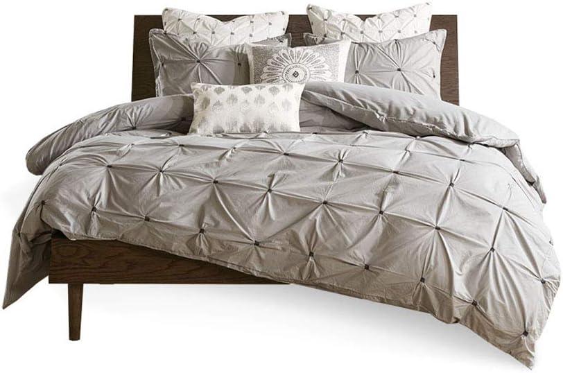 Elastic Embroidered Cotton Comforter Set