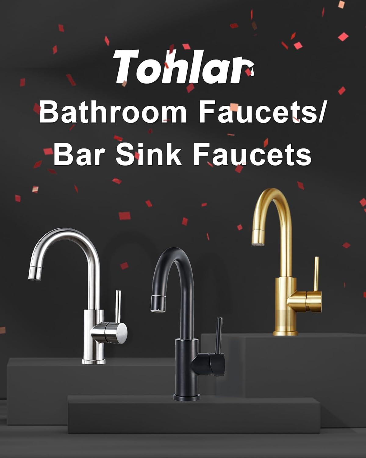 Brushed Gold Stainless Steel Single Handle Bathroom Faucet