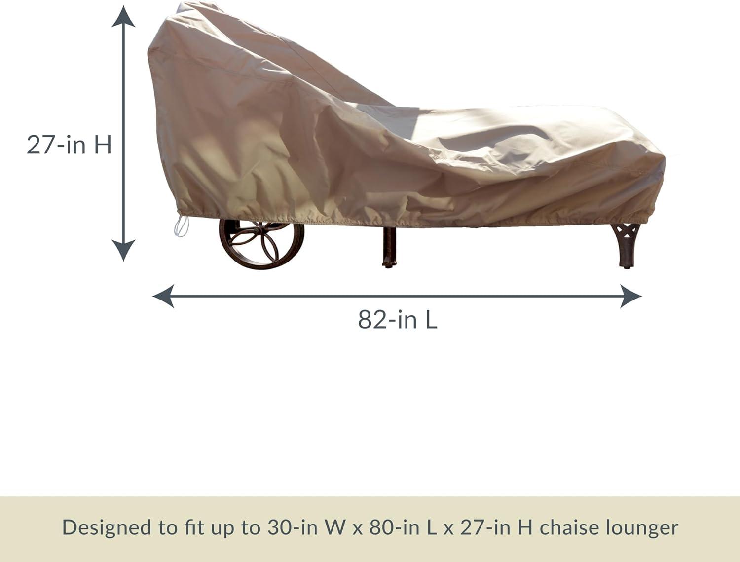 Sandstone All-Weather Protective Chaise Lounge Cover