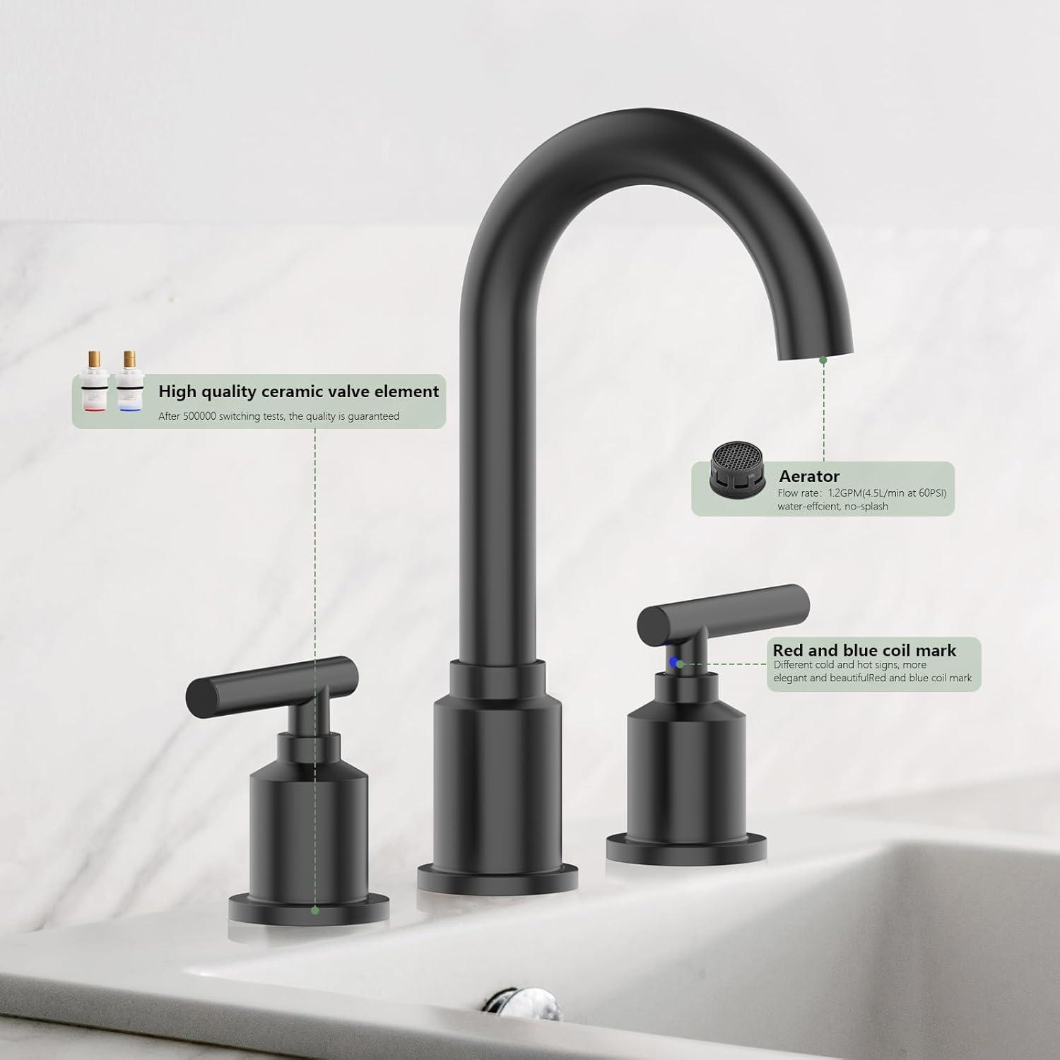 Widespread 2-handle Bathroom Faucet