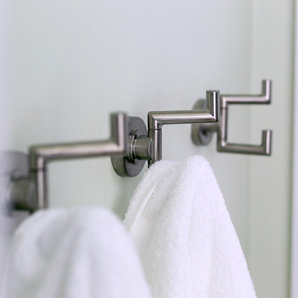 Neo Double Robe Hook in Brushed Nickel