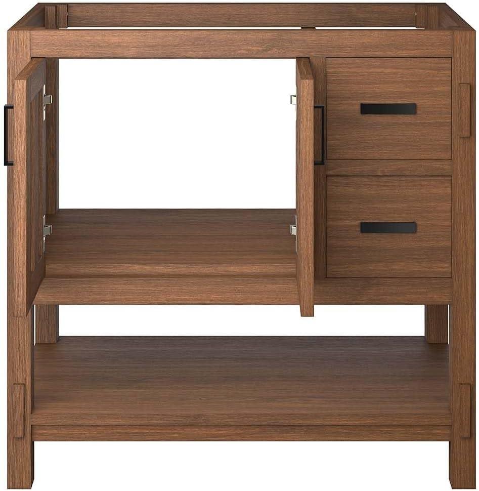 Modway Ashlyn 36” Wood Bathroom Vanity Cabinet (Sink Basin Not Included) in Walnut