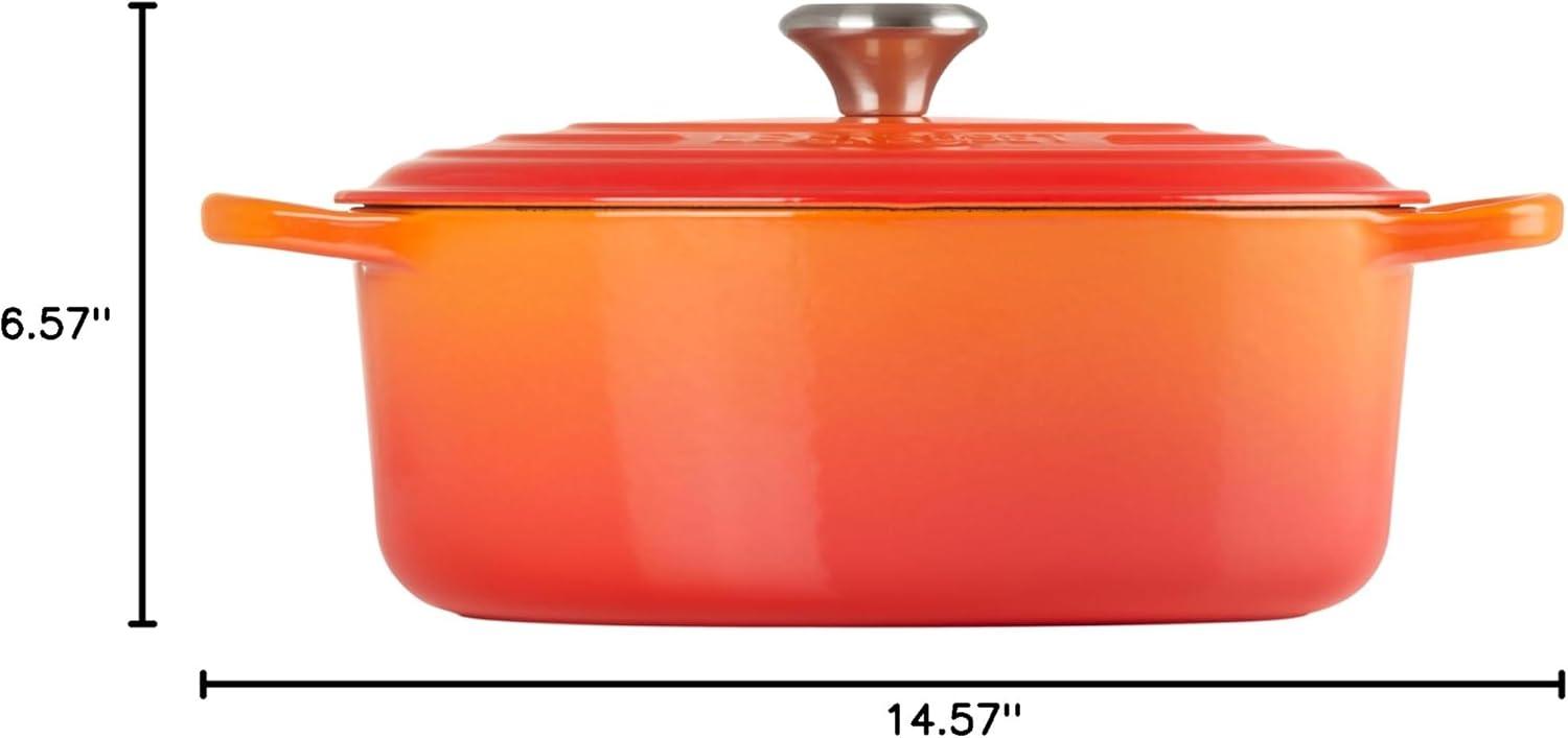 Le Creuset 29cm Signature Cast Iron Oval Casserole, Flame