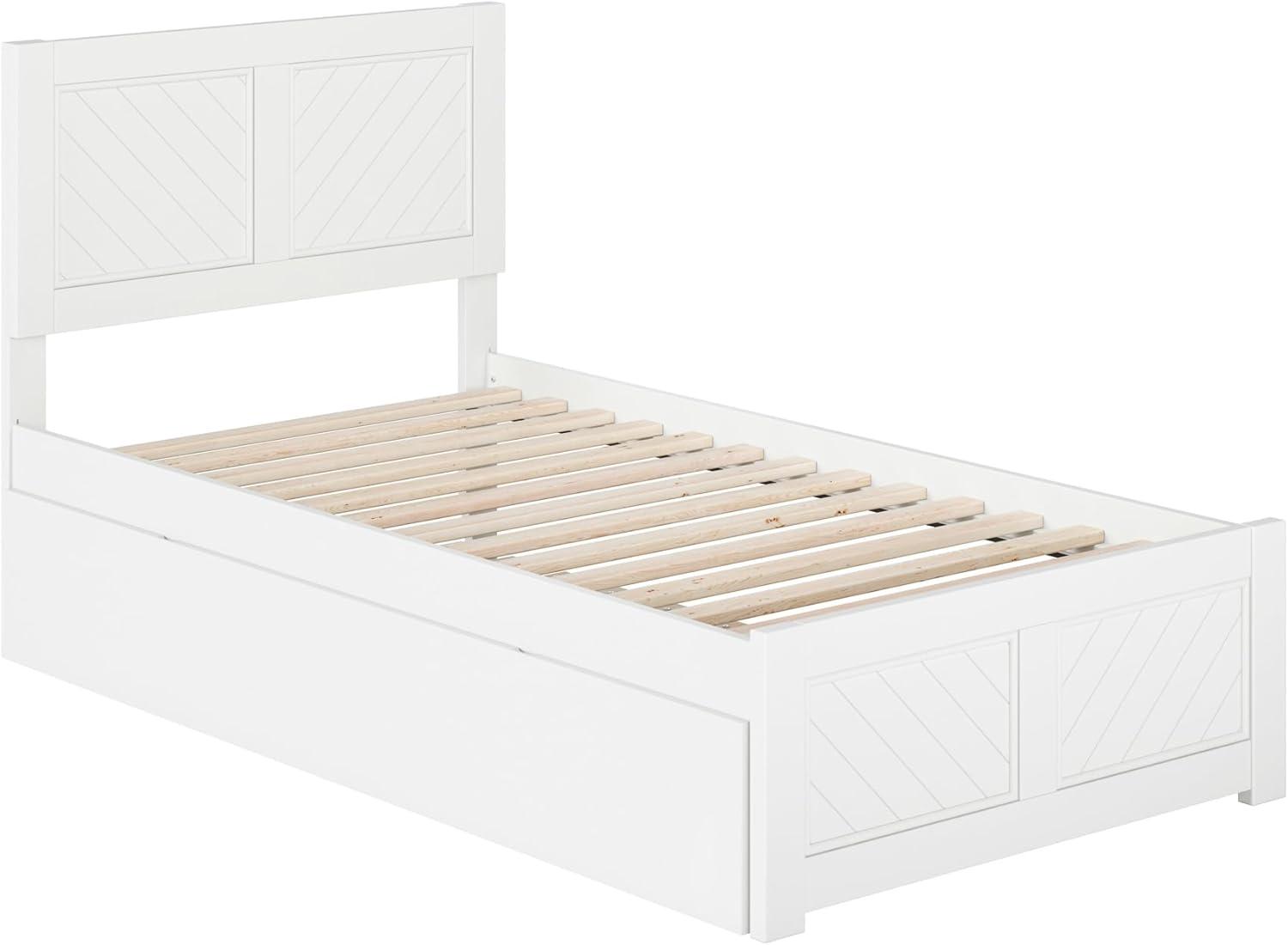 AFI Canyon Walnut Solid Wood Platform Bed with Matching Footboard & Twin-XL Trundle, King