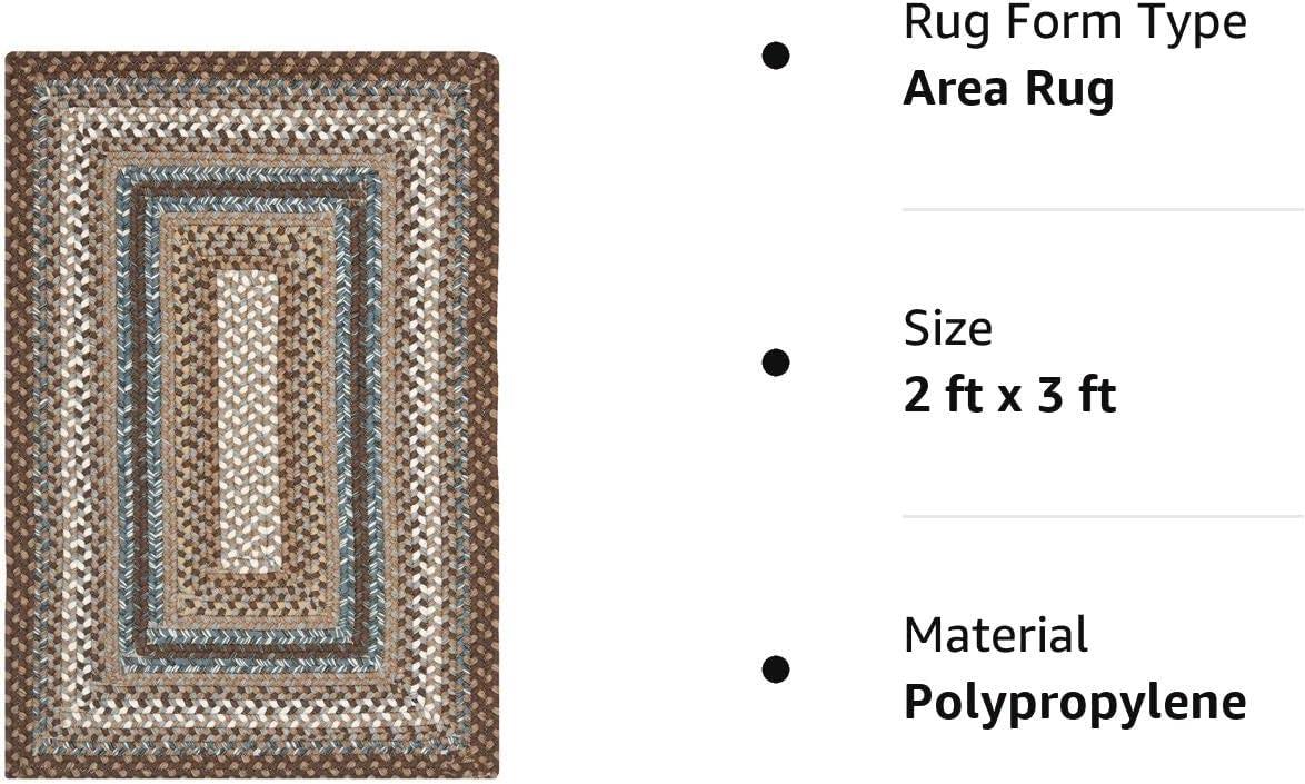 Braided BRD313 Hand Woven Accent Rug - Brown/Multi - 2'x3' - Safavieh.