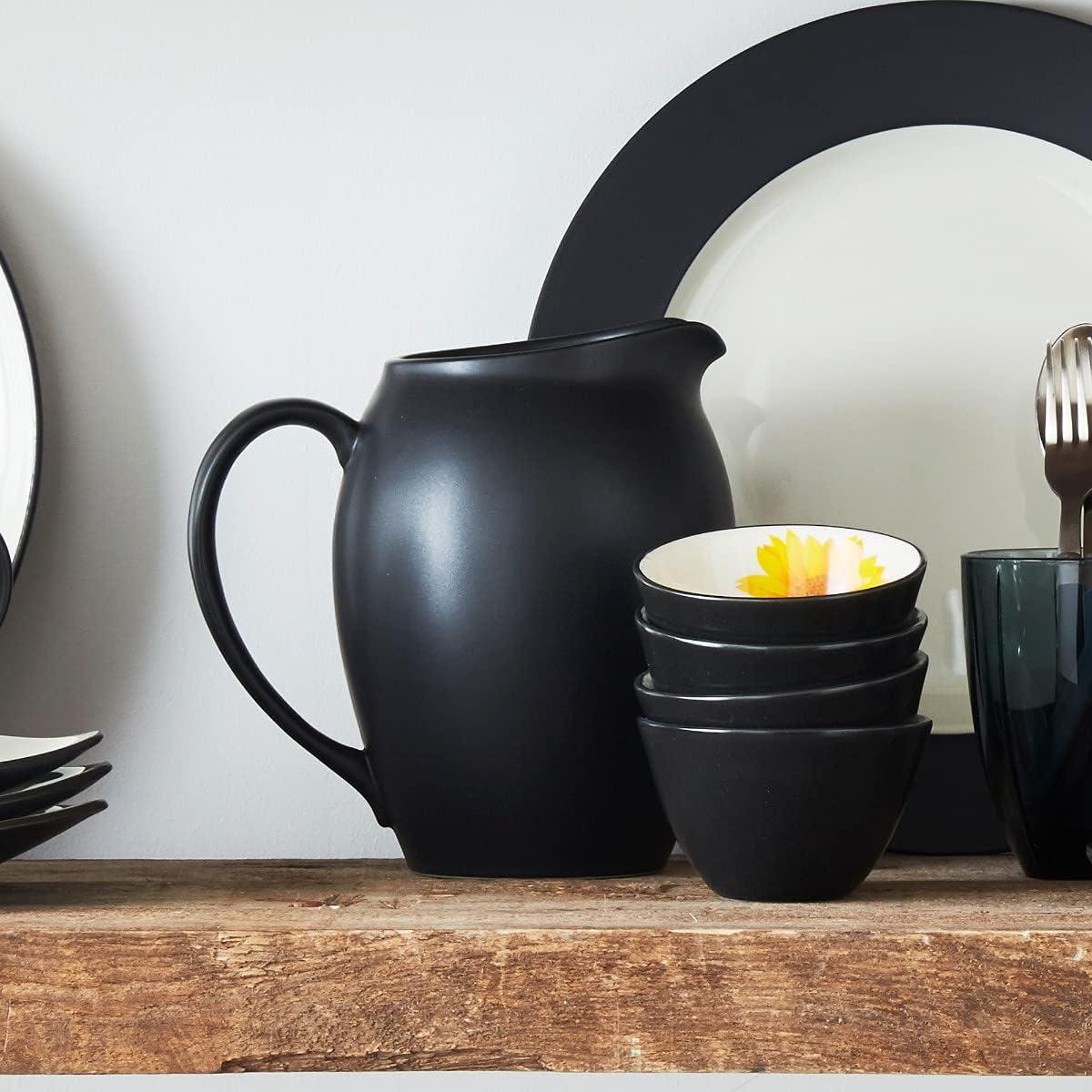 Noritake Noritake Colorwave Graphite 4", 7 oz. Floral Mini Bowls (Set of 4)