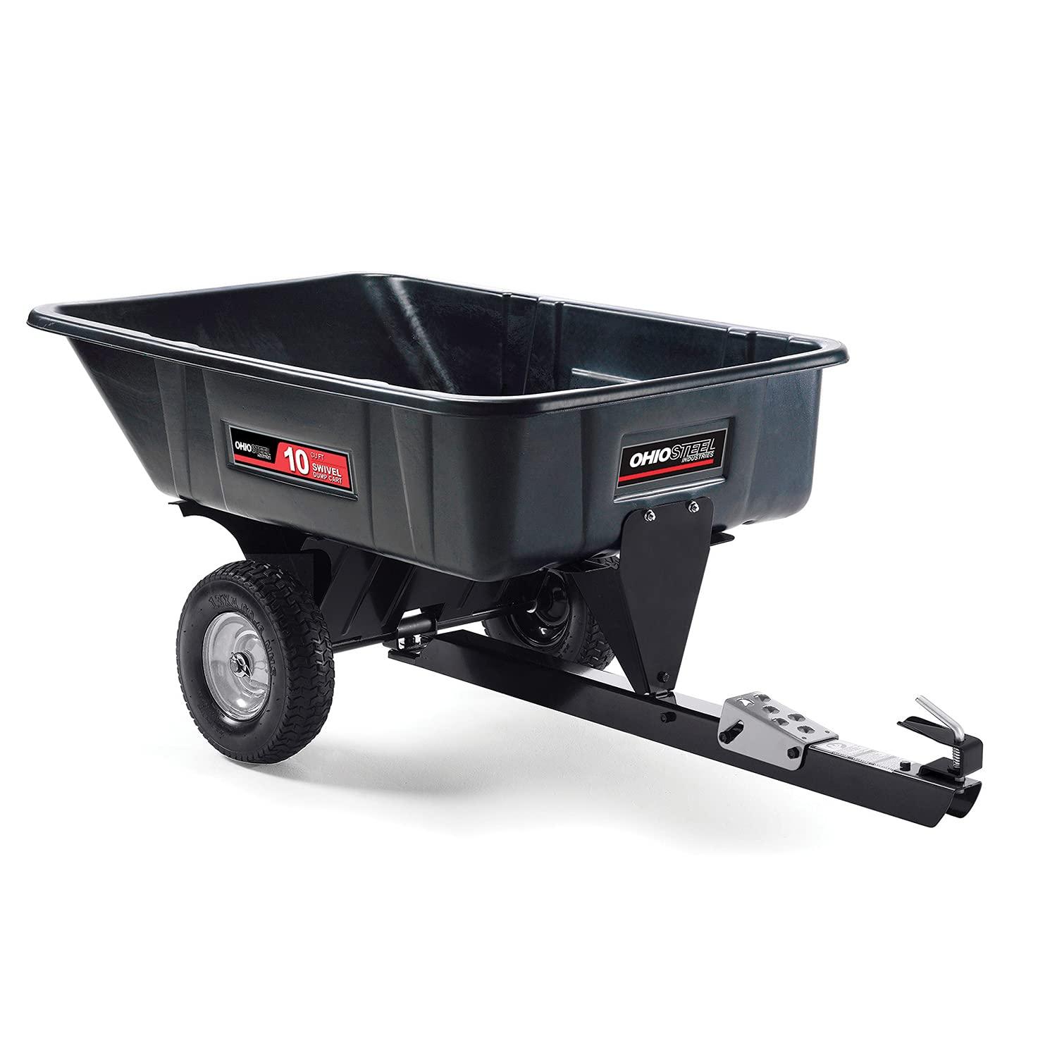 Ohio Steel 3040P-SD 10 Cubic Foot Poly Swivel Tractor & Mower Dump Cart