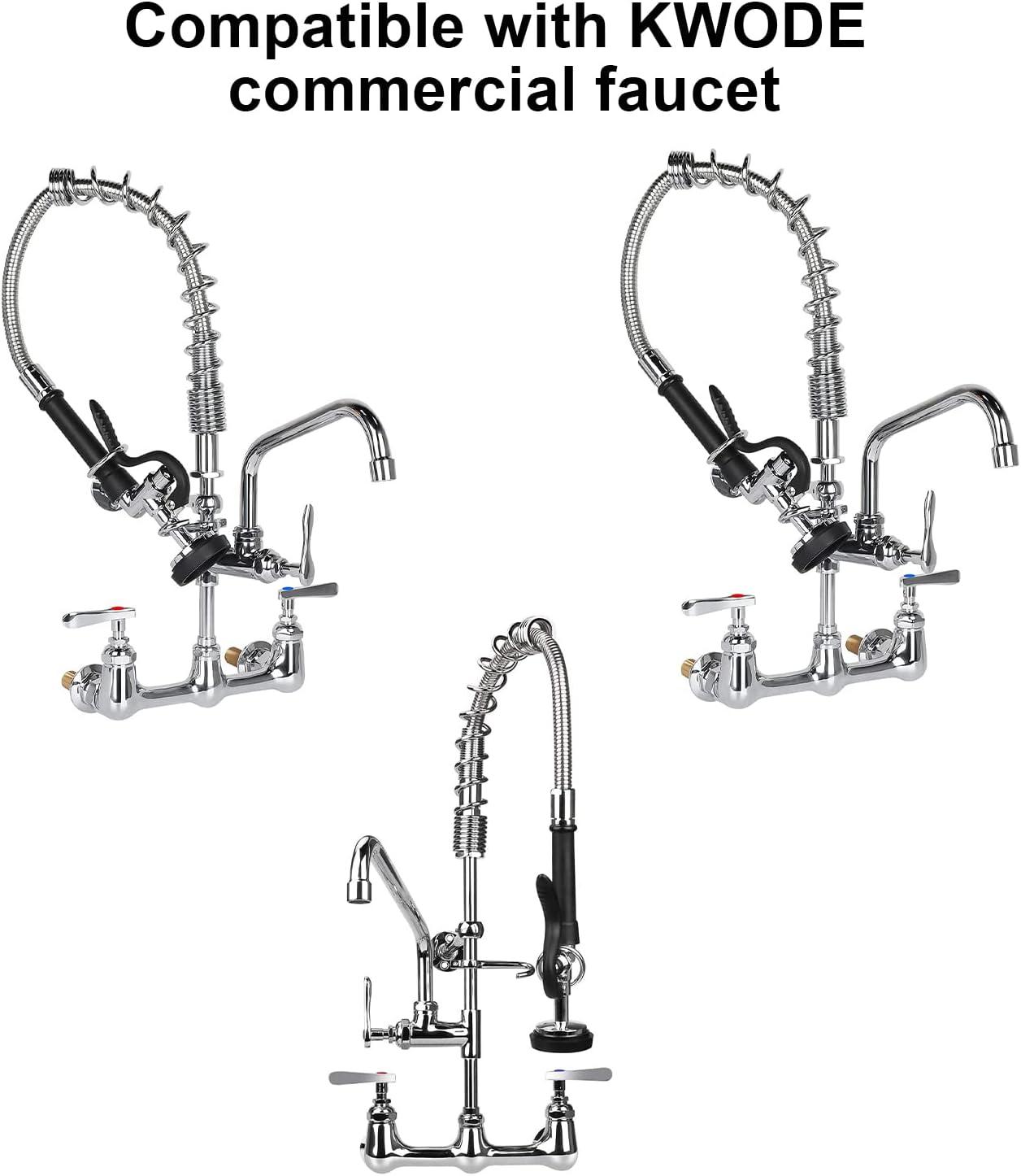 Chrome Commercial Kitchen Faucet Spray Valve with Handle Grip