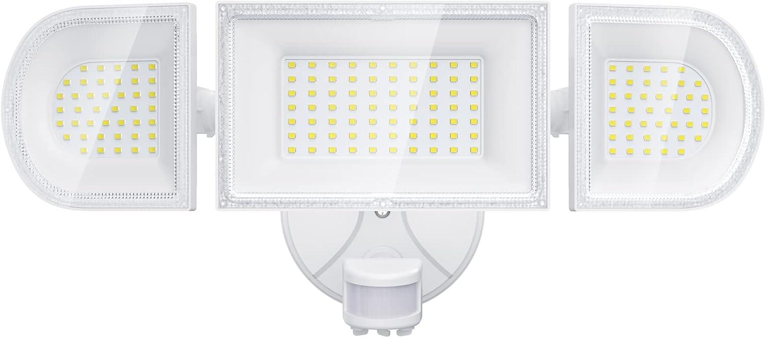 White 100W LED Motion Sensor Security Flood Light