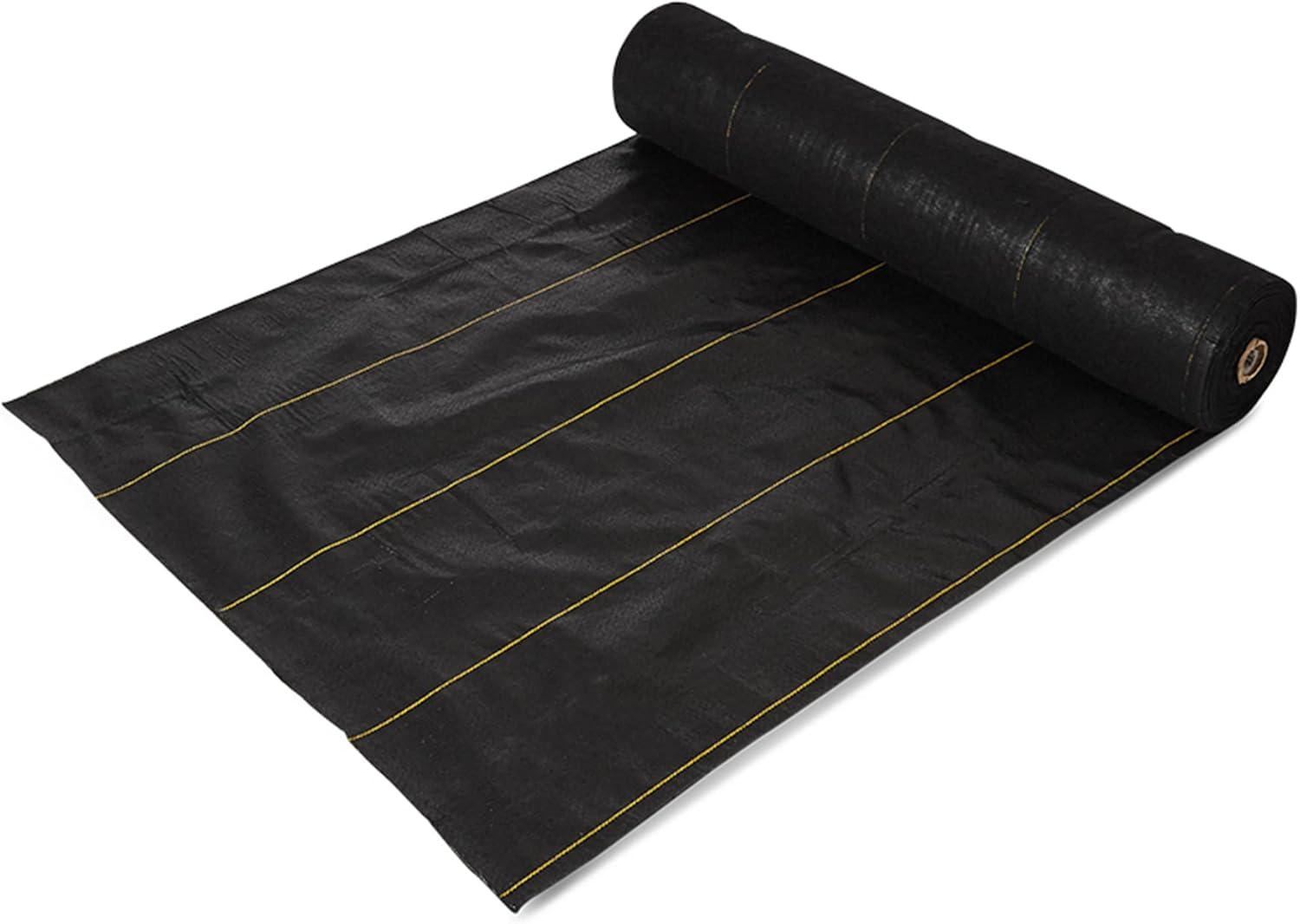 DeWitt P4 4 x 250 Feet Commercial and Home Garden Landscape Weed Block Barrier, Ideal as Fabric for Yards, Grounding Sheets, Fake Rock, or Floor Mat