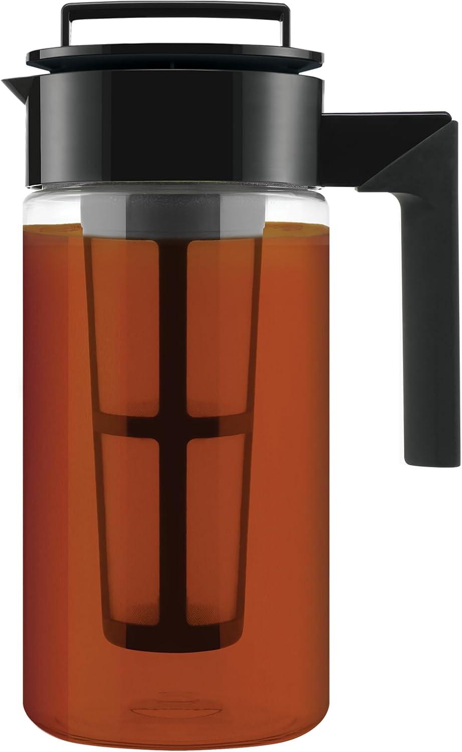 Black 1-Quart Flash Chill Iced Tea Maker with Mesh Infuser