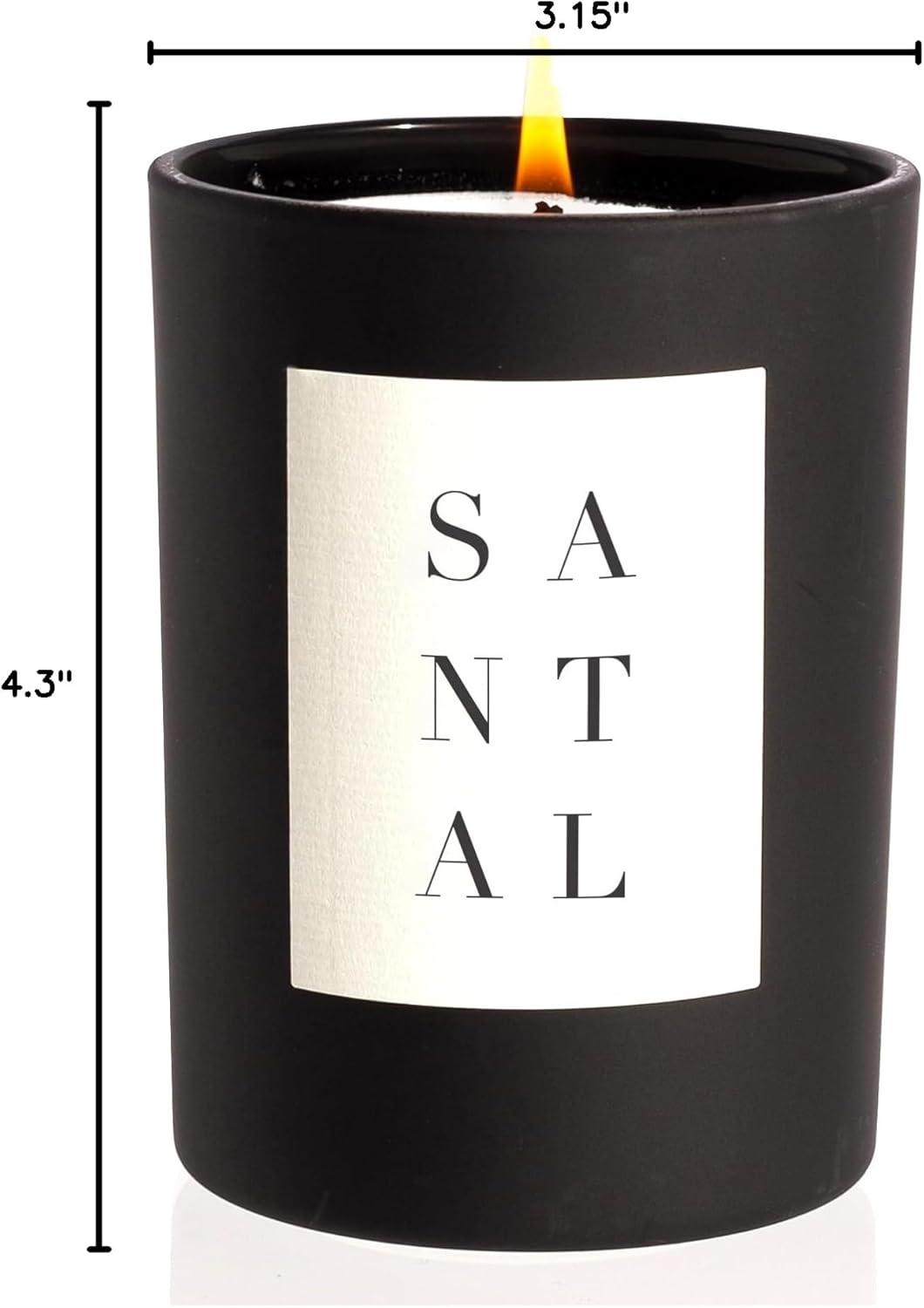 Santal Noir Scented Soy Candle in Black