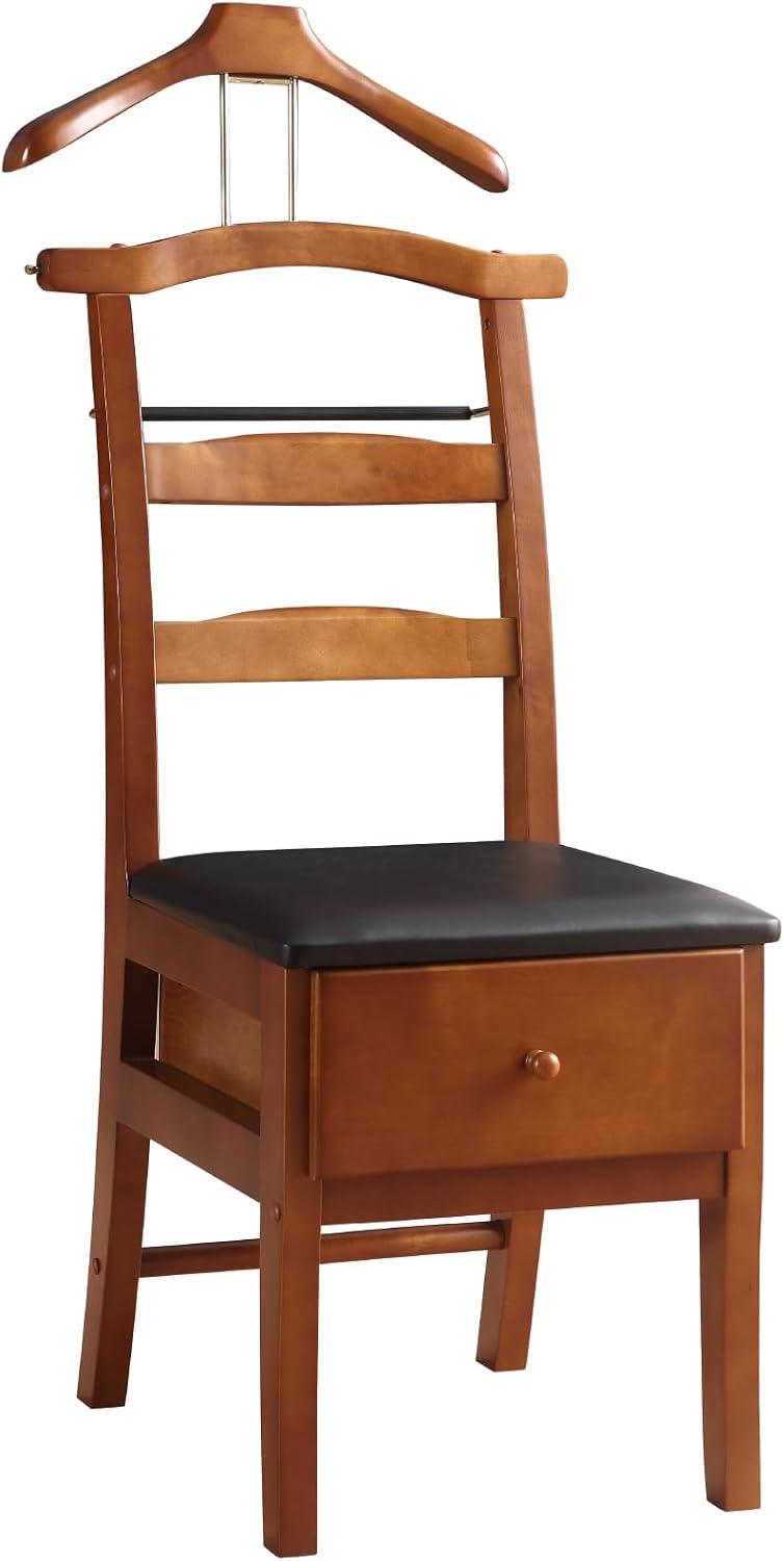 Vl16123 Manchester Chair Valet, Light Walnut Finish, Traditional Design with Solid Maple Wood