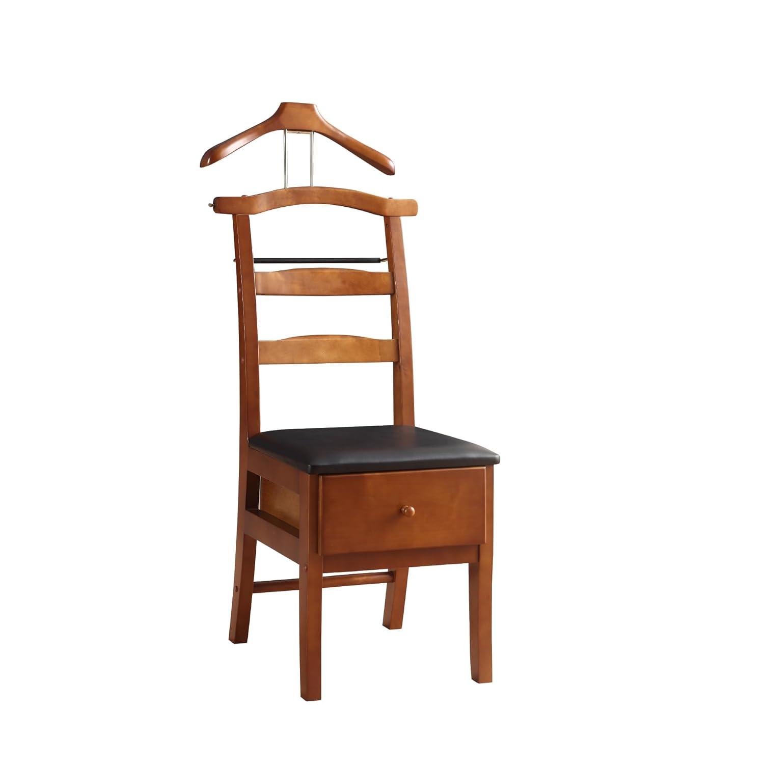 Vl16123 Manchester Chair Valet, Light Walnut Finish, Traditional Design with Solid Maple Wood