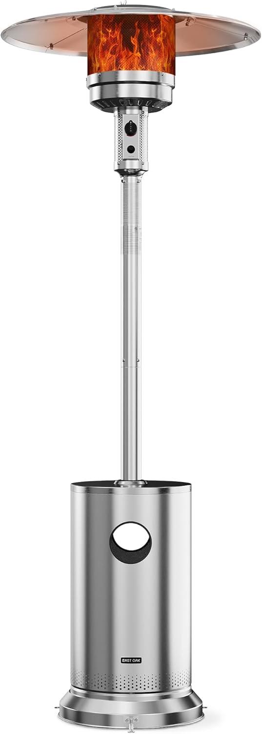 Stainless Steel 50,000 BTU Propane Patio Heater with Round Table Design