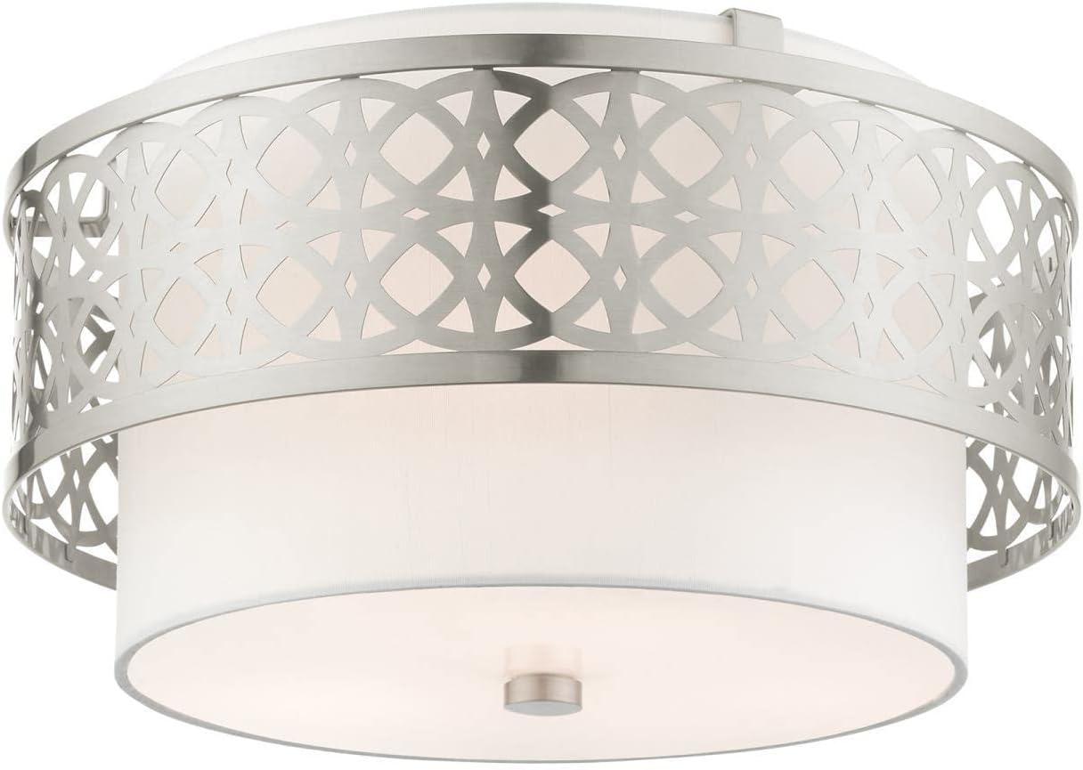 Livex Lighting Calinda 3 - Light Semi-Flush Mount in  Brushed Nickel