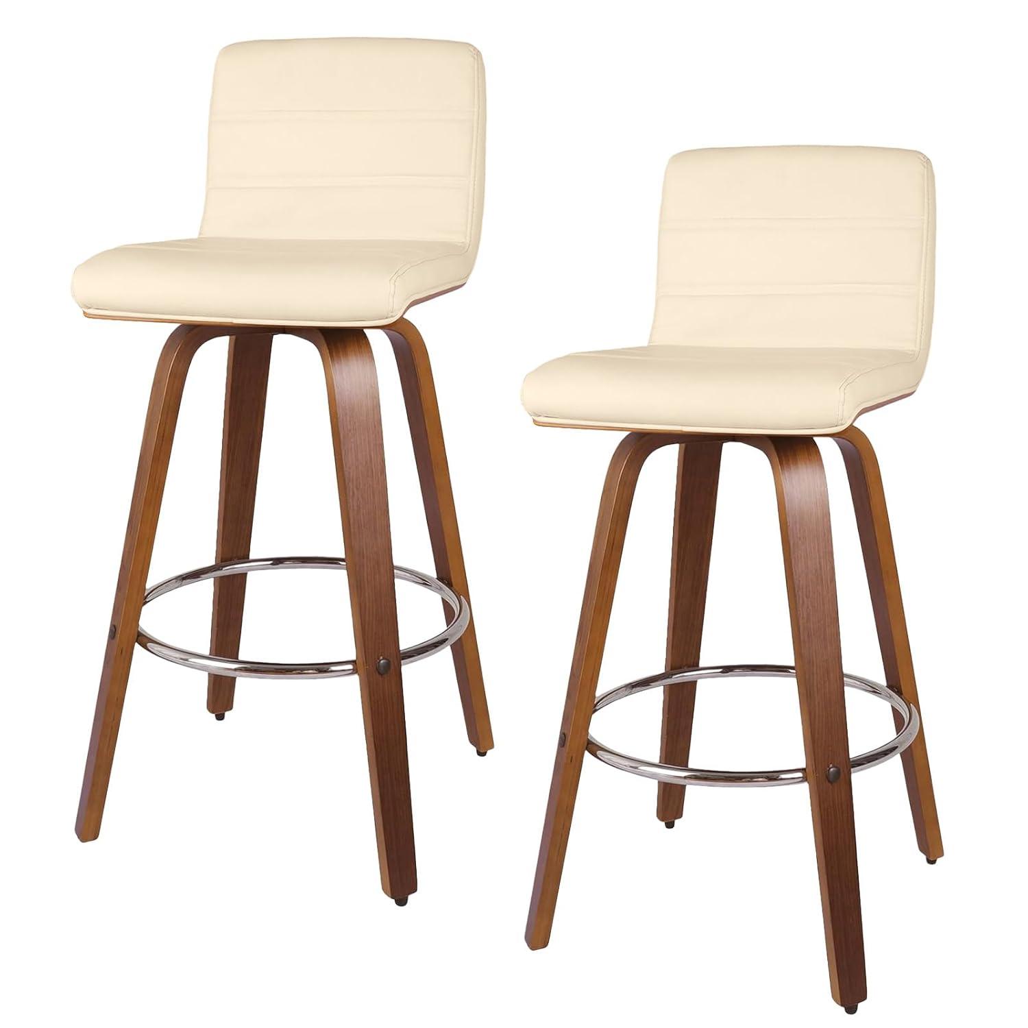 Corrigan Studio® Upholstered Swivel Stool (Set of 2)