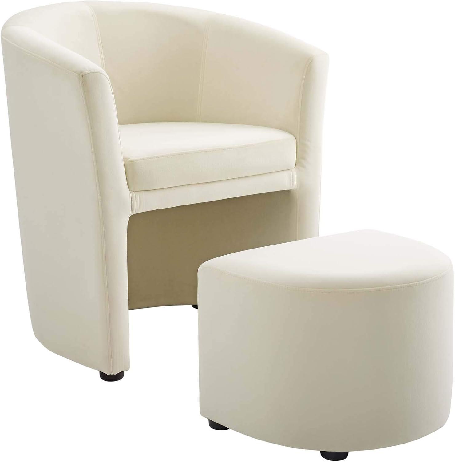 Divulge Performance Velvet Arm Chair and Ottoman Set by Modway